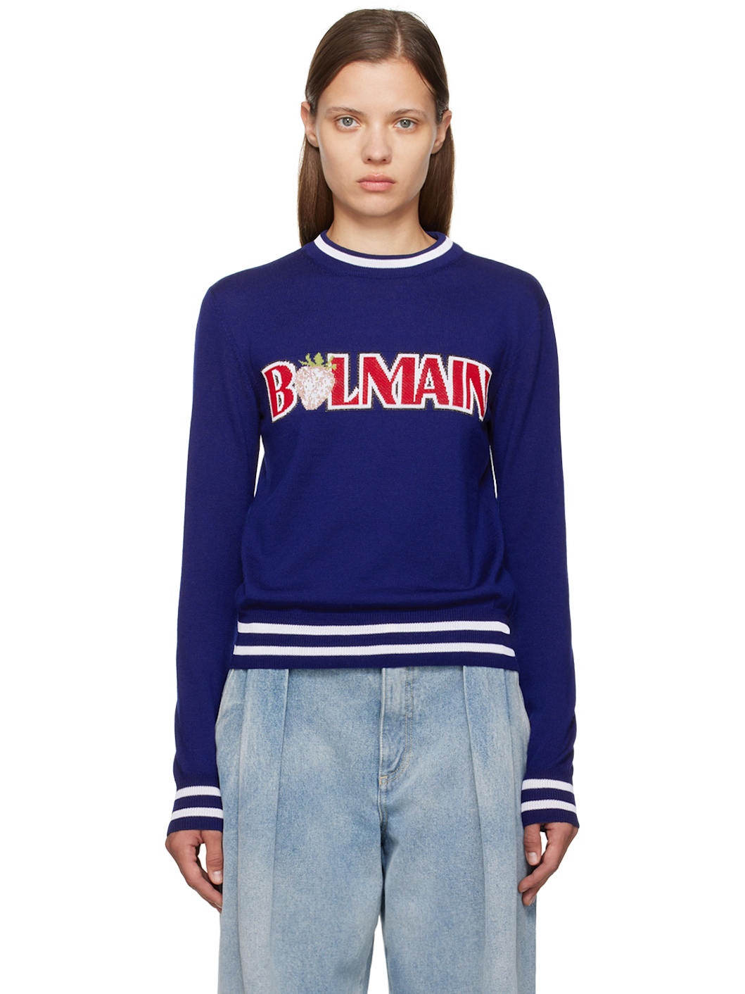 Blue Strawberry Sweater - 1