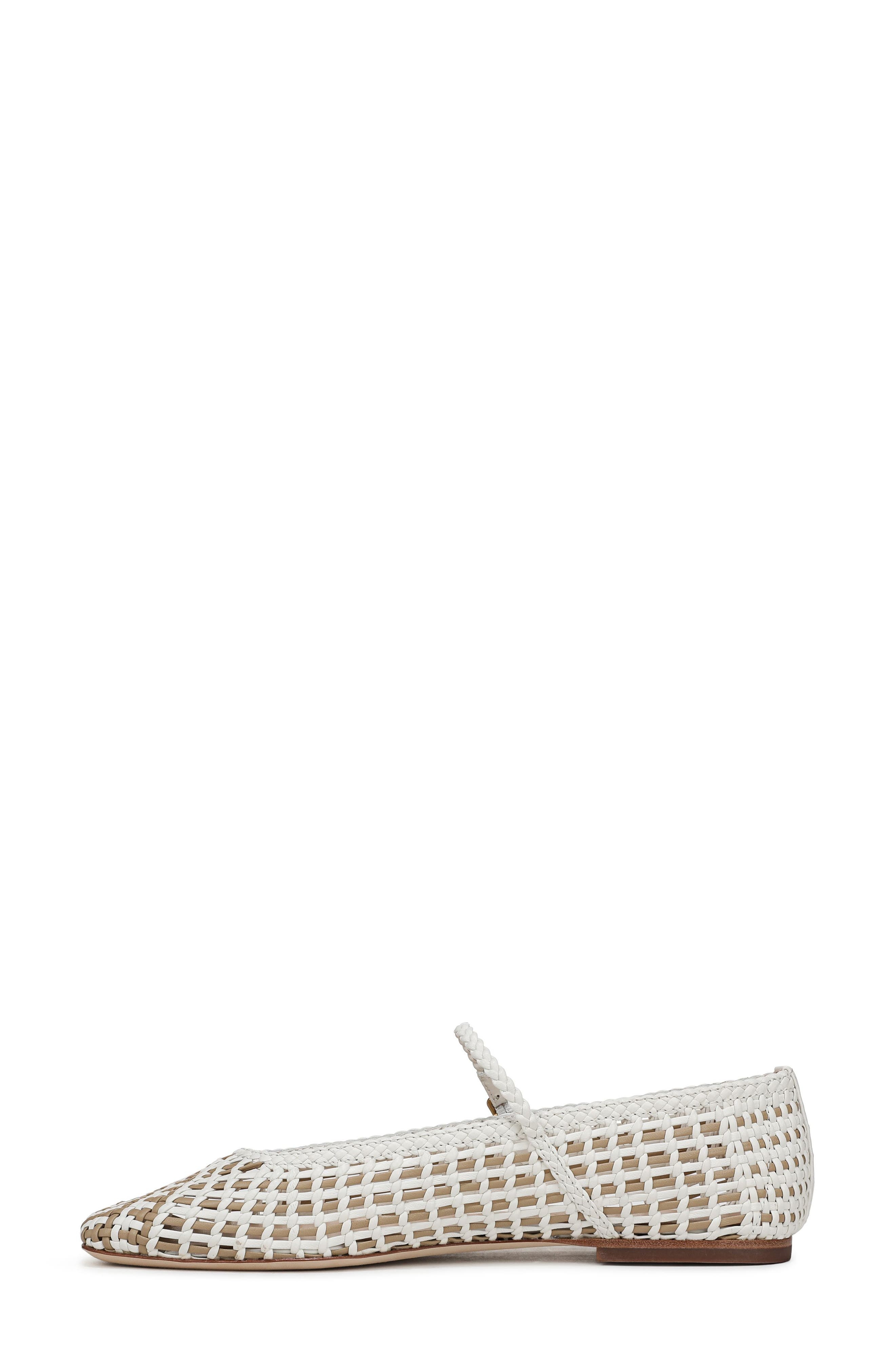 Veronica Beard Ellie Woven Flat in Coconut/Sand at Nordstrom - 8