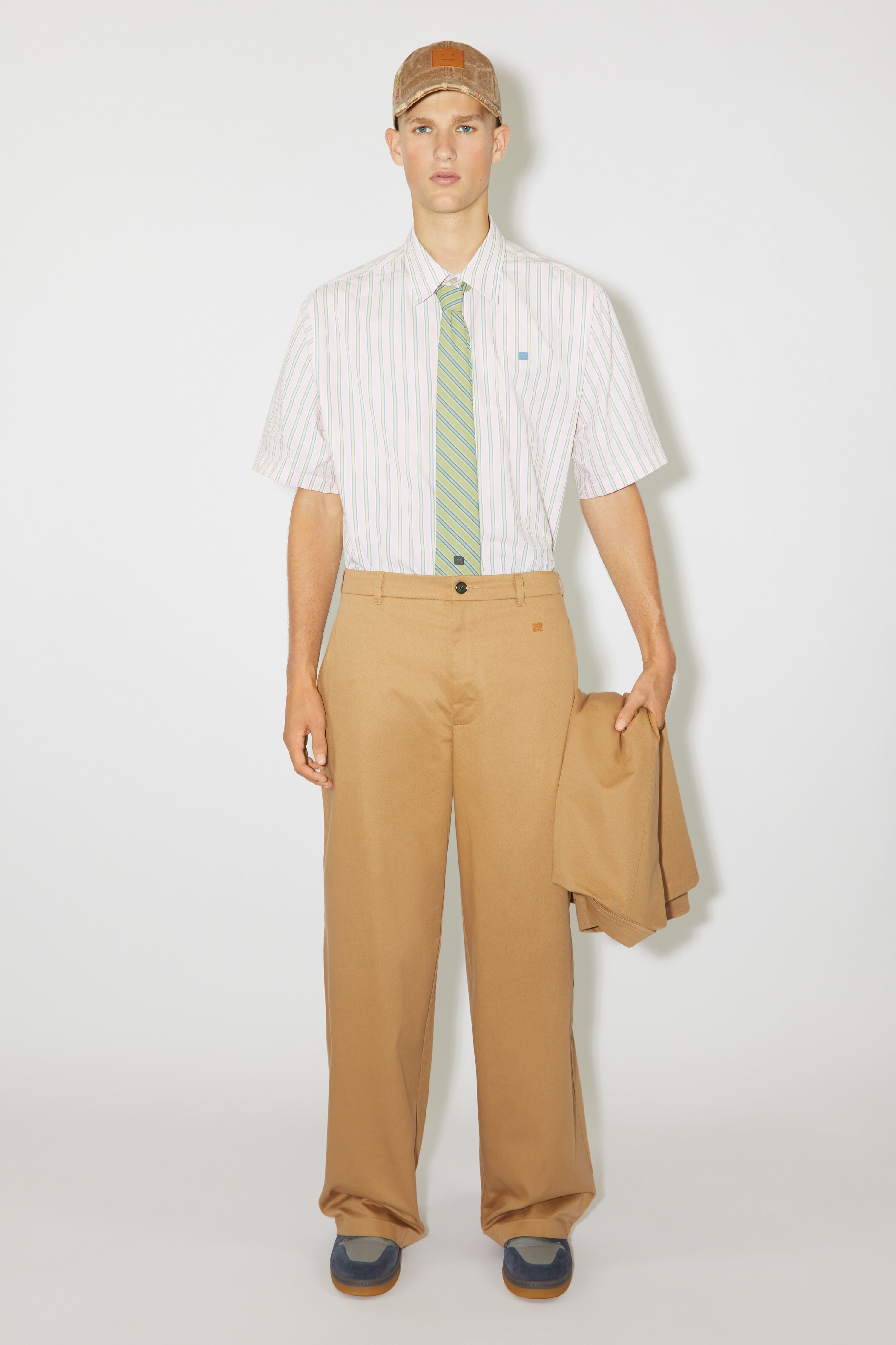 Twill chino trousers - Camel brown - 2