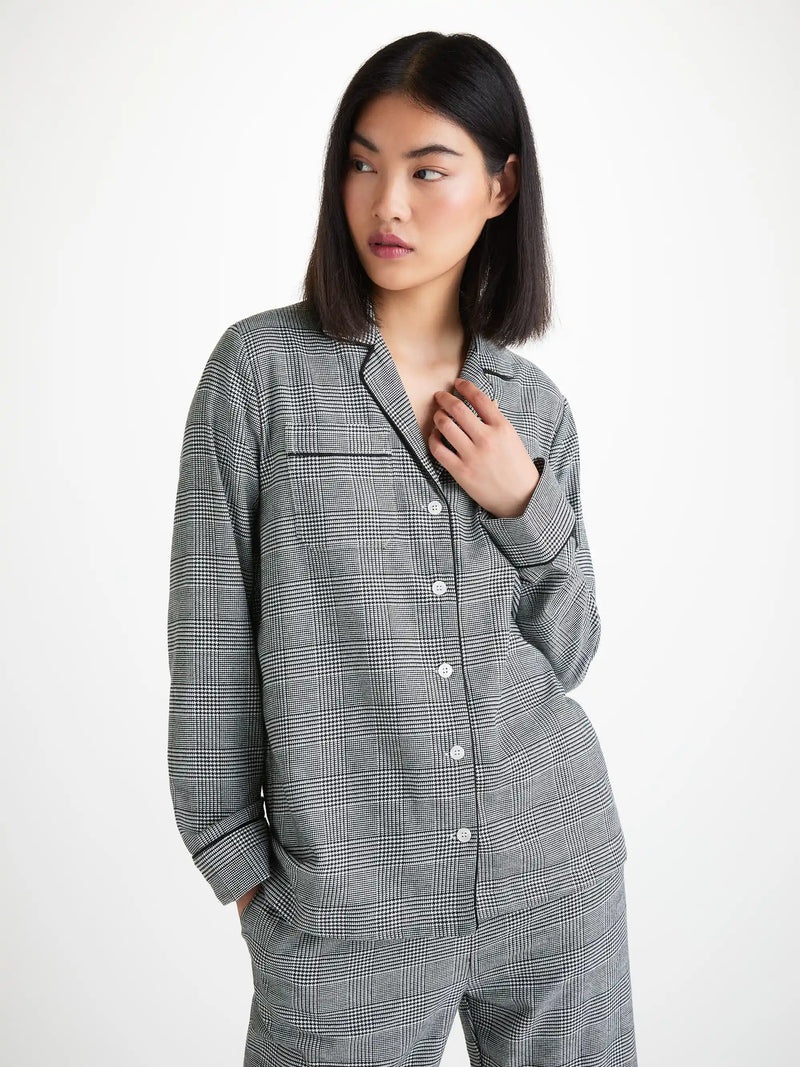 Women's Pajamas Kelburn 42 Brushed Cotton Black - 5