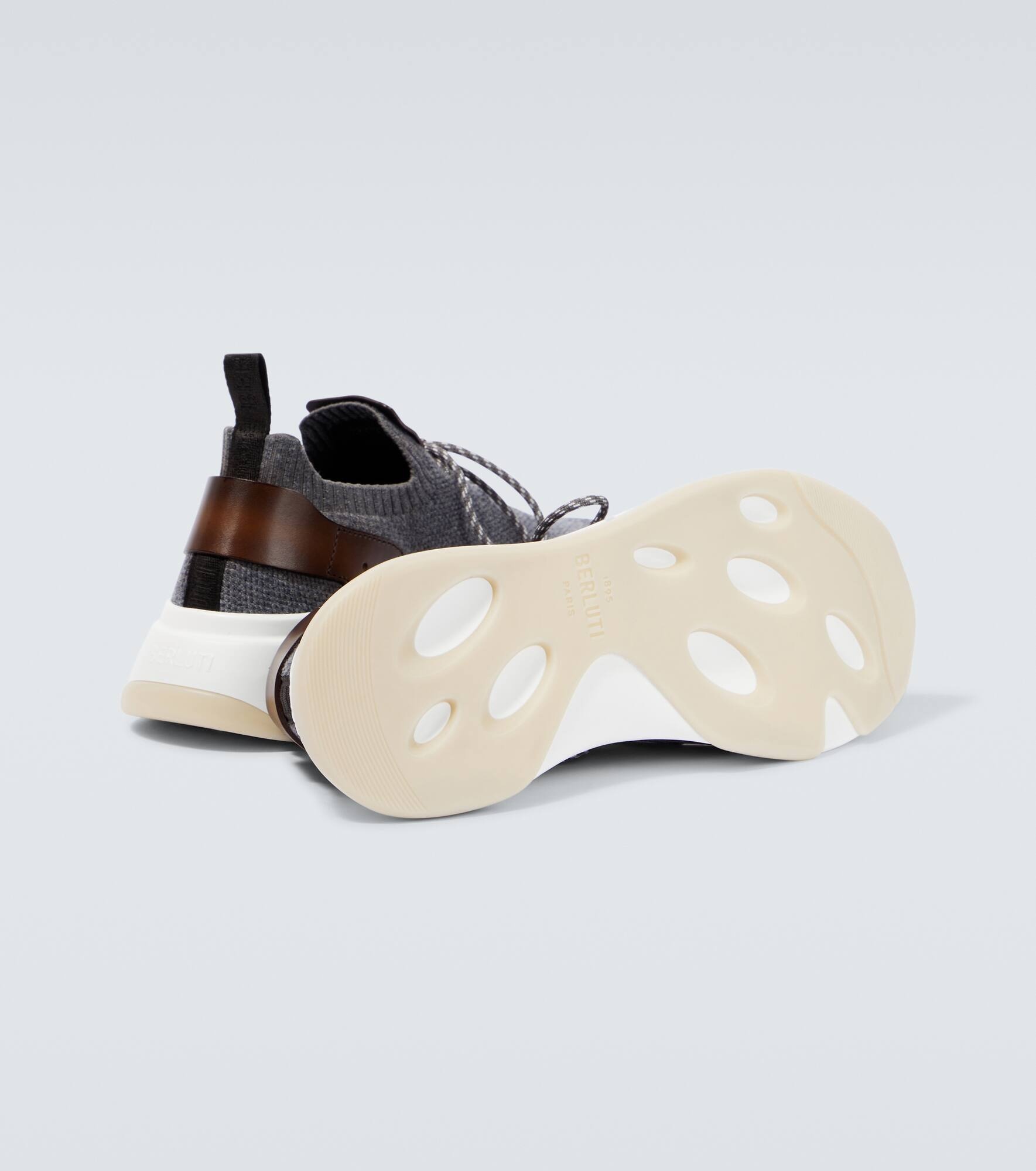 Shadow cashmere knit sneakers - 7