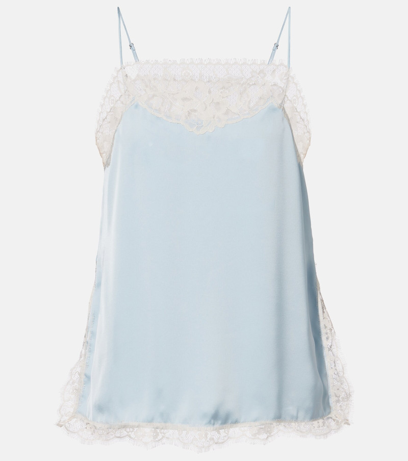 Hanna lace-trimmed satin camisole 1