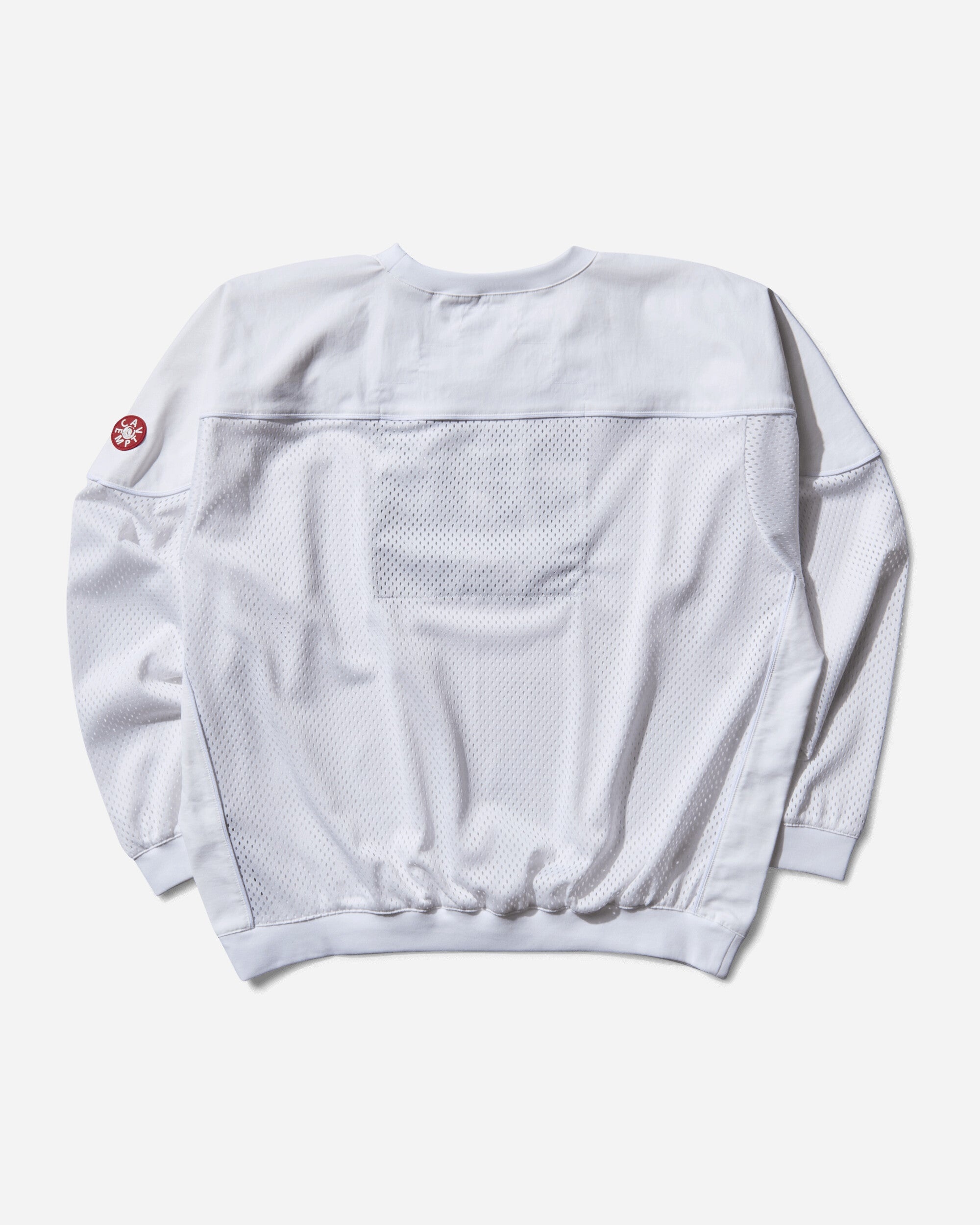 Cav Empt Men's Mesh Track Crewneck Top White | REVERSIBLE