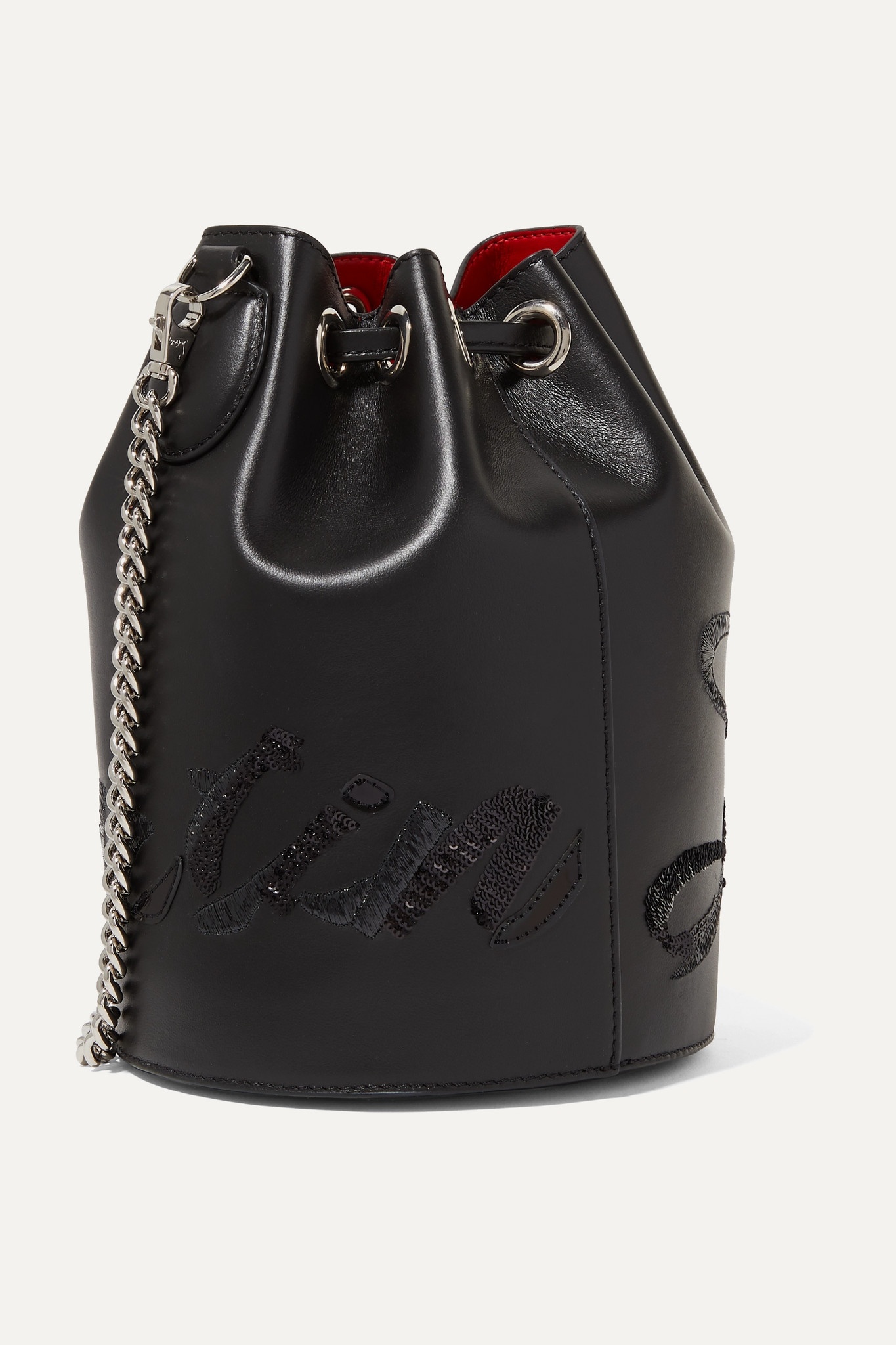 Marie Jane embellished leather bucket bag - 3