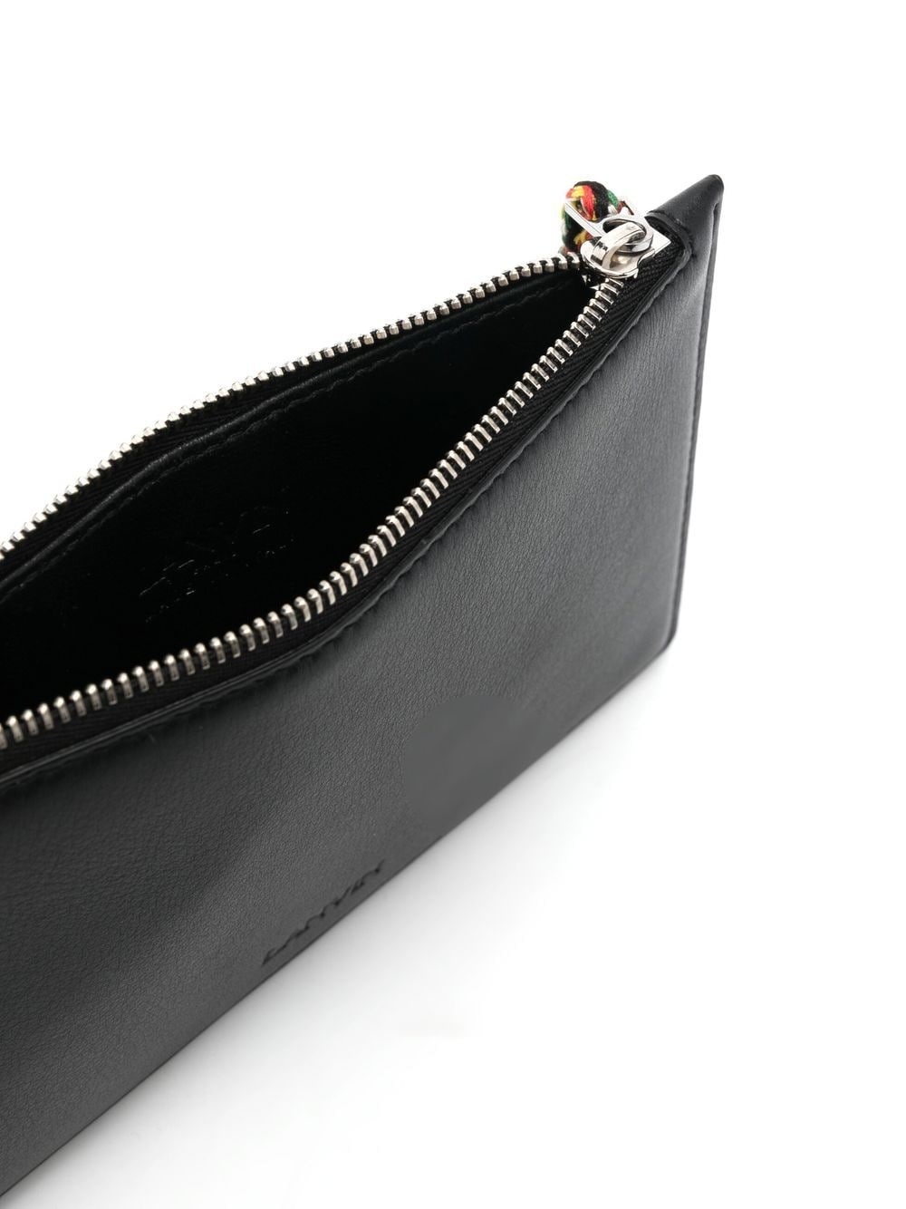 logo-debossed leather clutch - 5