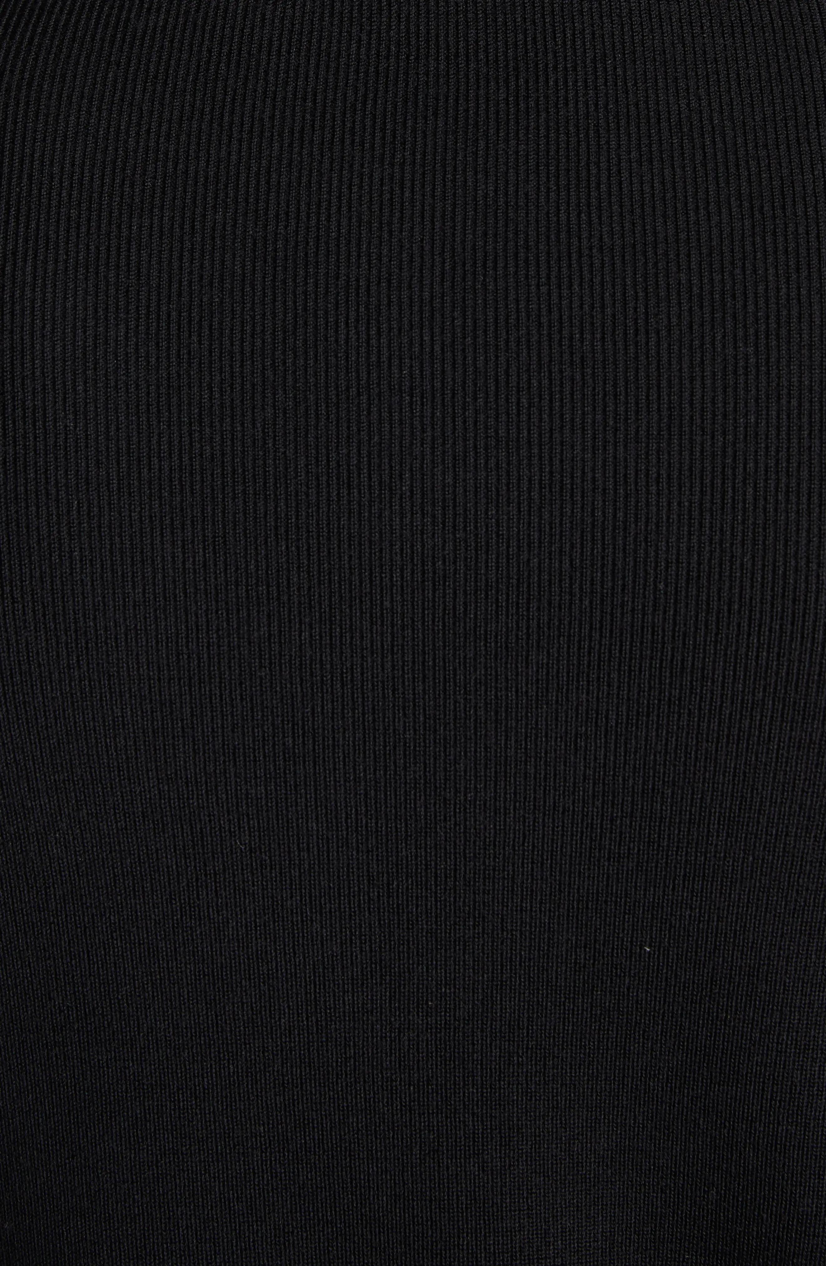 Mixed Media Puffer Front Merino Wool Cardigan - 6