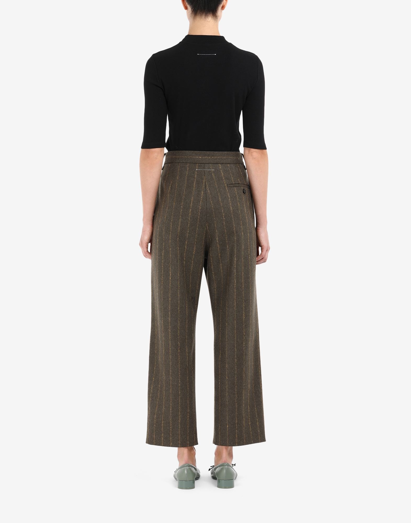 Stripe felt trousers - 4