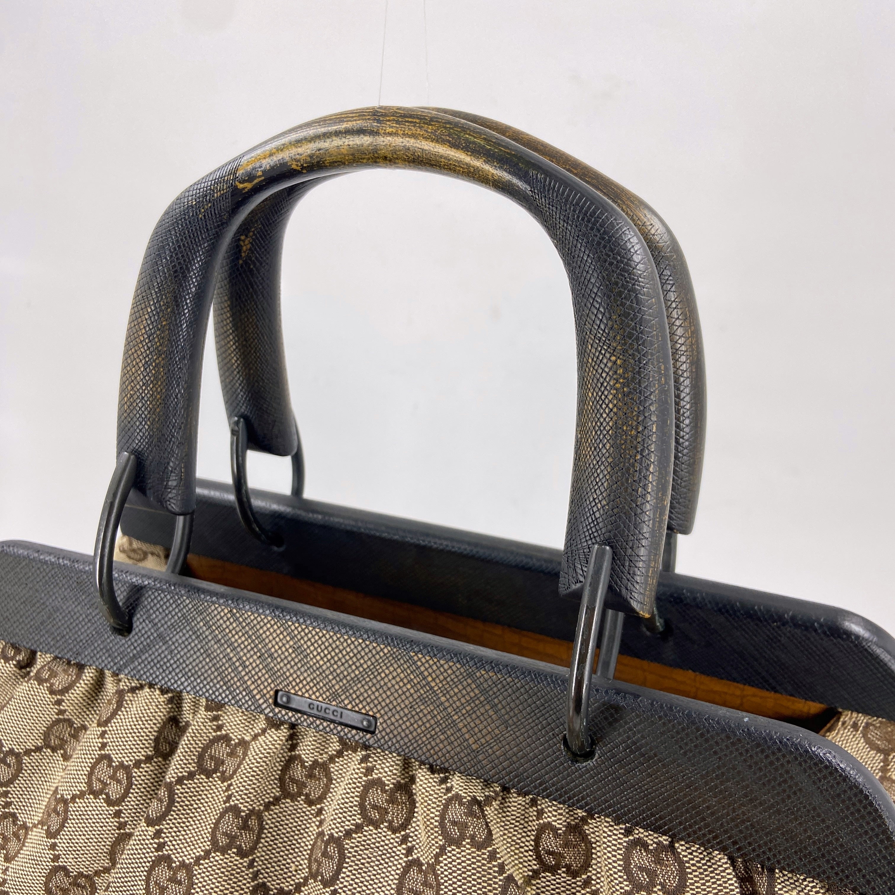 Gucci Fall 2002 Tom Ford Classic Brown Monogram Doctors Bag - 9