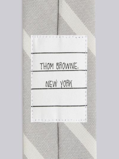 Thom Browne Medium Grey Wool Banker Stripe Classic Tie outlook