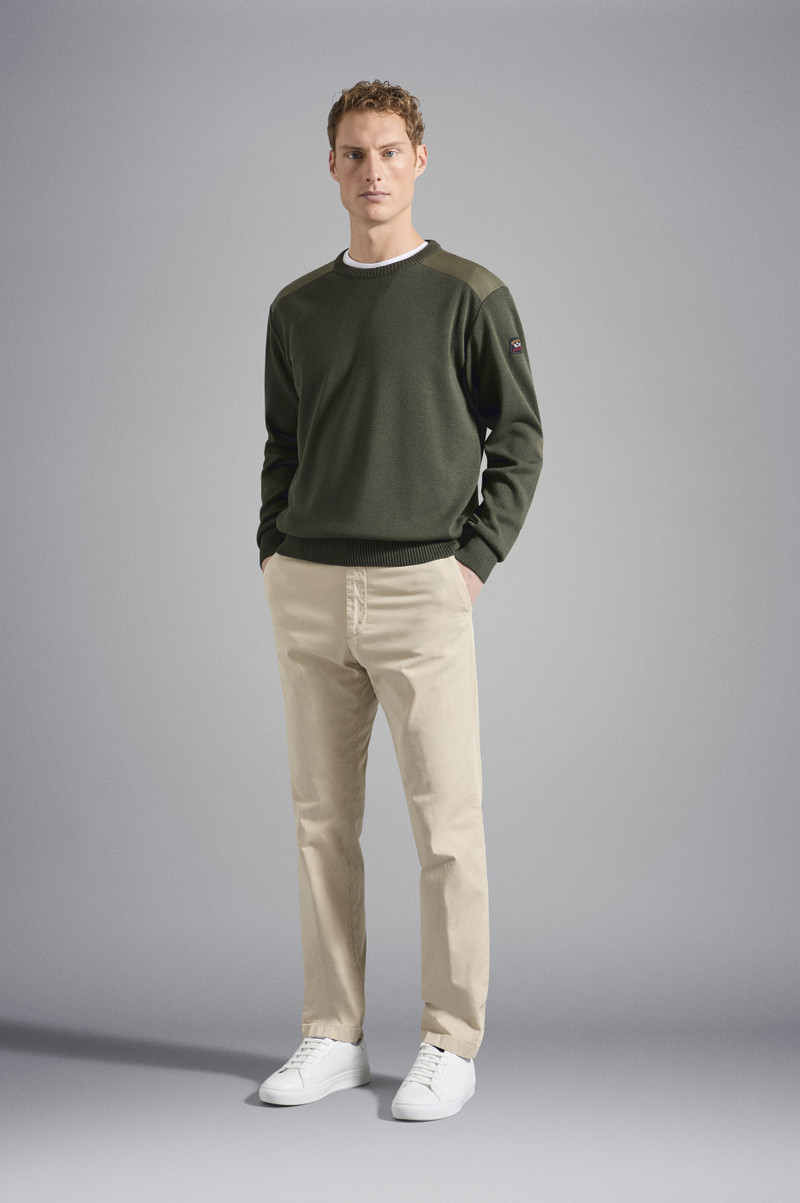 Paul & Shark WOOL CREW NECK WITH ICONIC BADGE outlook