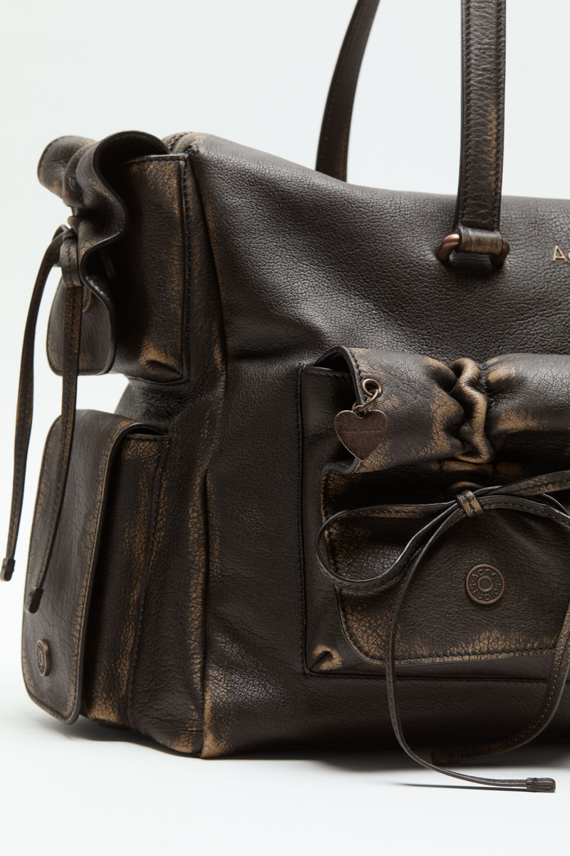 Multipocket tote bag - Dark brown/beige 5