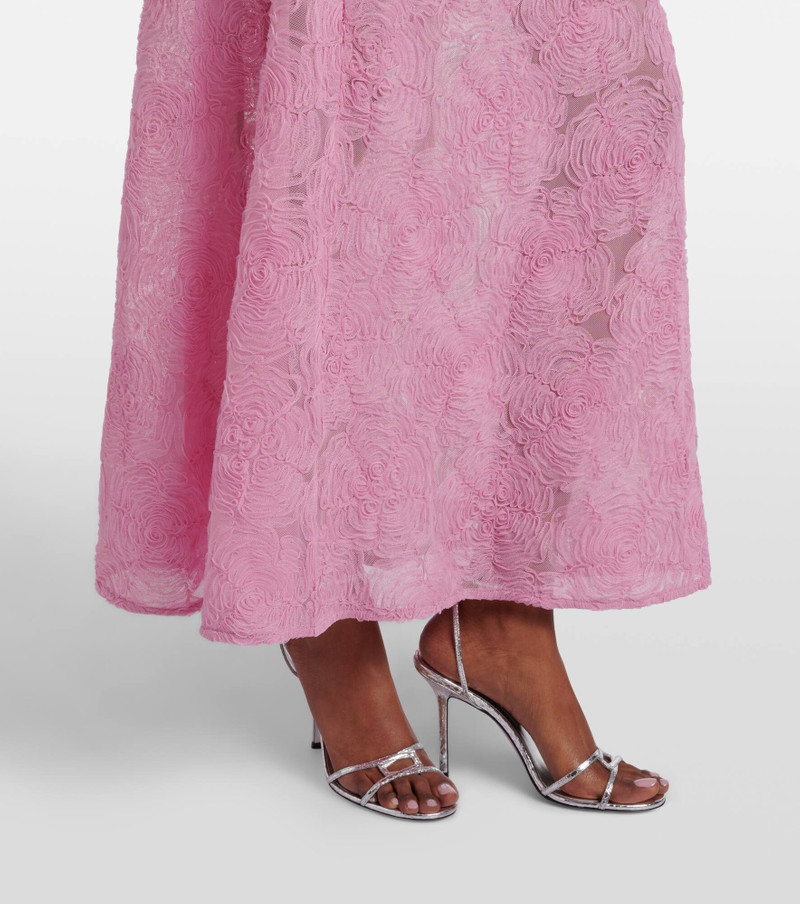 Floral mesh maxi dress 5