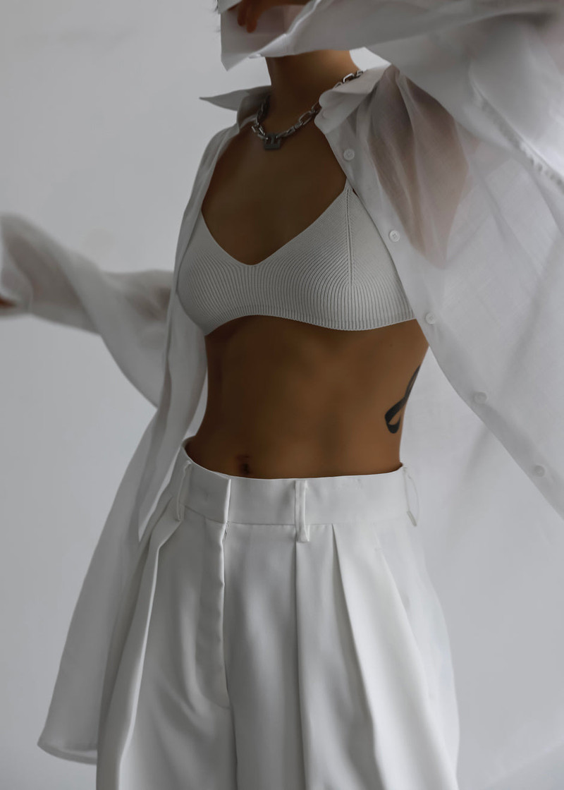 Marlow Oversized Linen Shirt - White 6