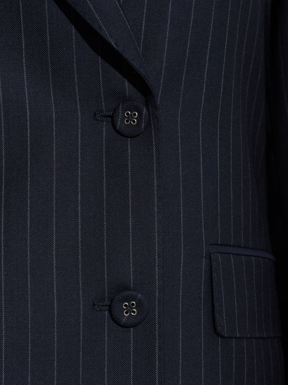 pinstripe double-breasted jacket - 5