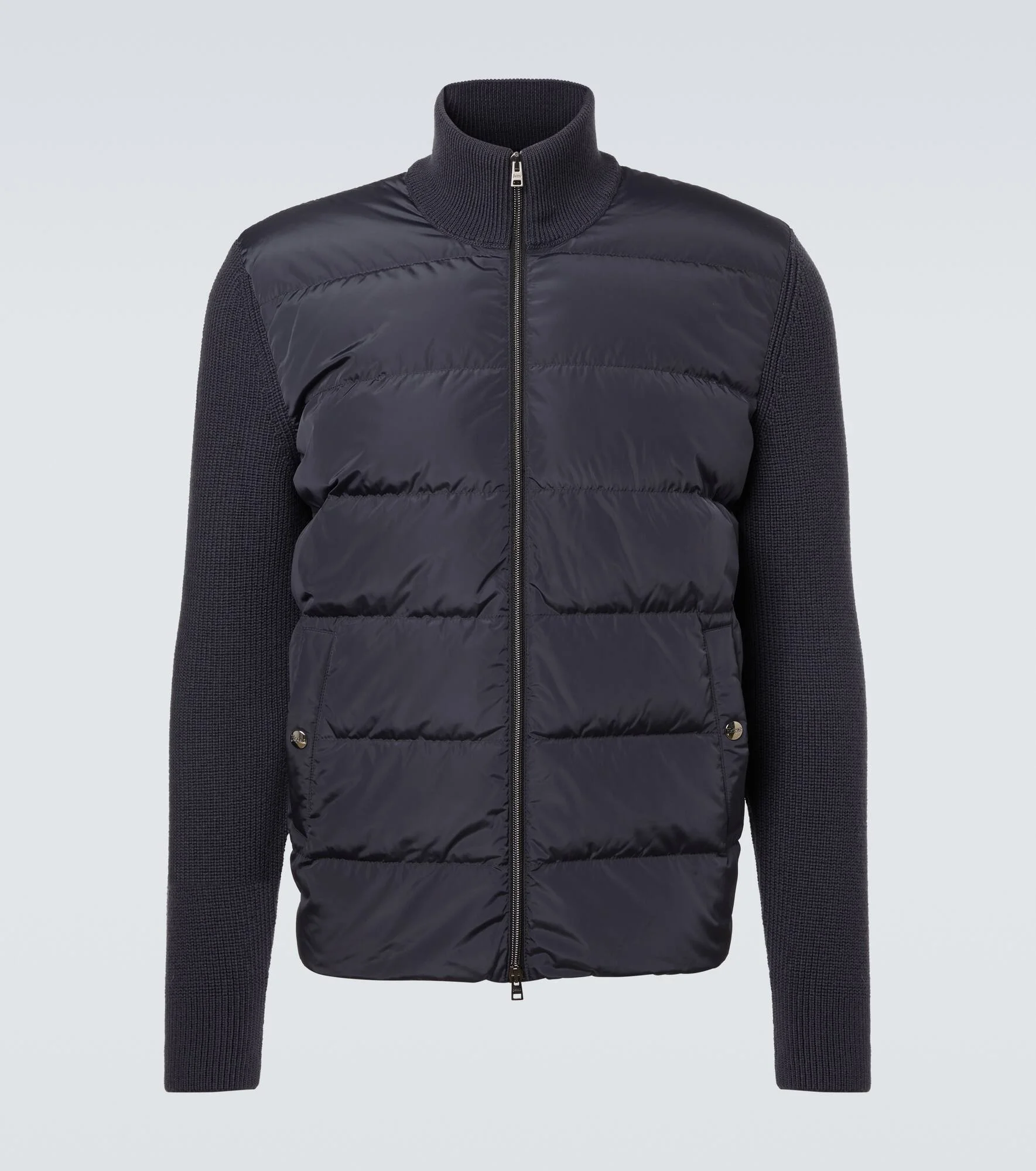 Down-paneled wool jacket - 1