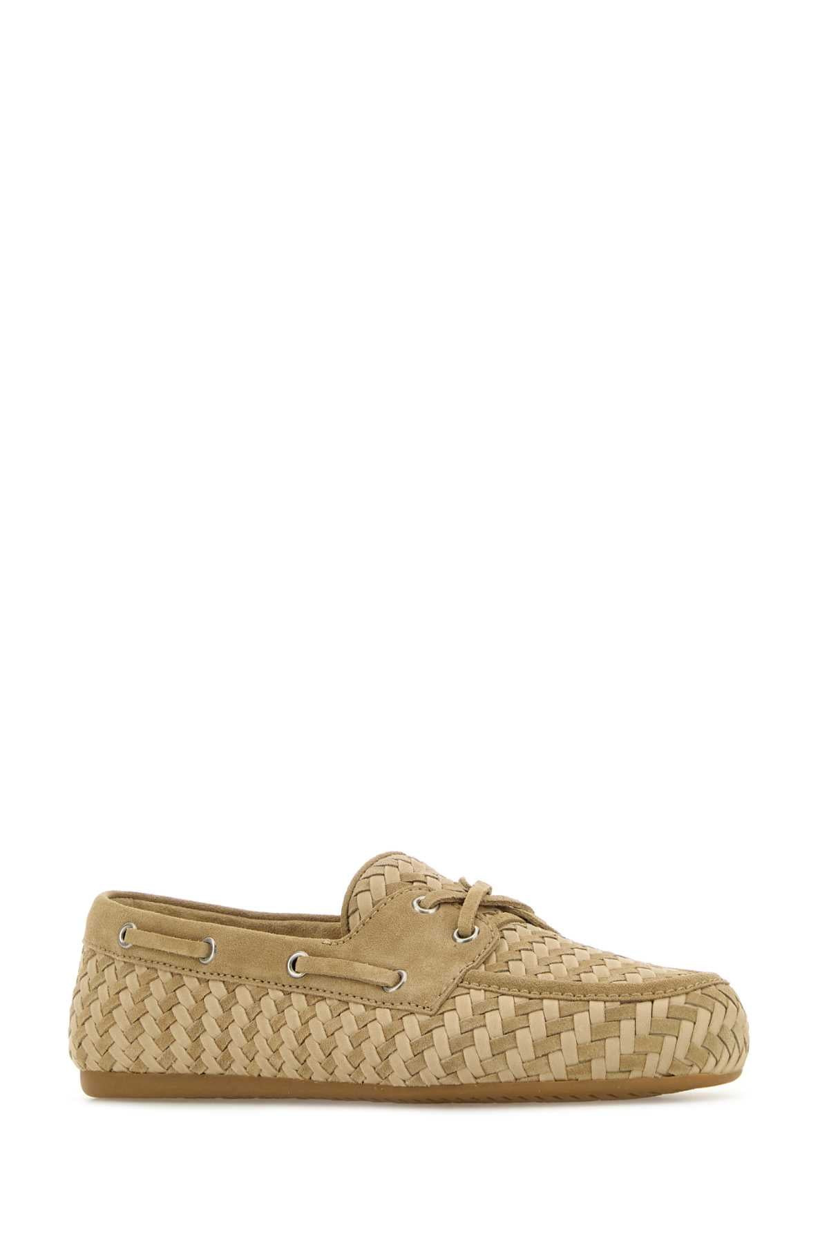 Miu Miu Women Beige Suede Loafers - 2
