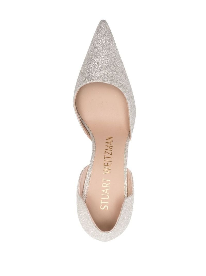 Scallop D'orsay 100mm glitter pumps - 5