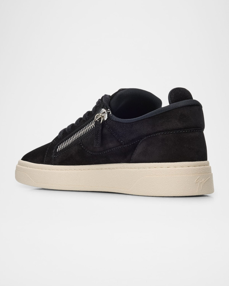 Giuseppe Zanotti Men & apos;s Double-Zip Suede Low-Top Sneakers outlook