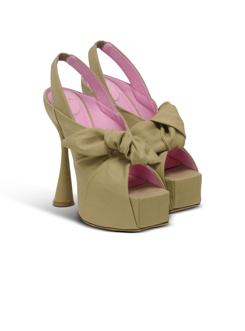 Eden platform sandals in cotton 2