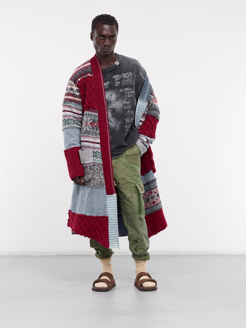 Greg Lauren Fair Isle Patchwork Cardigan outlook