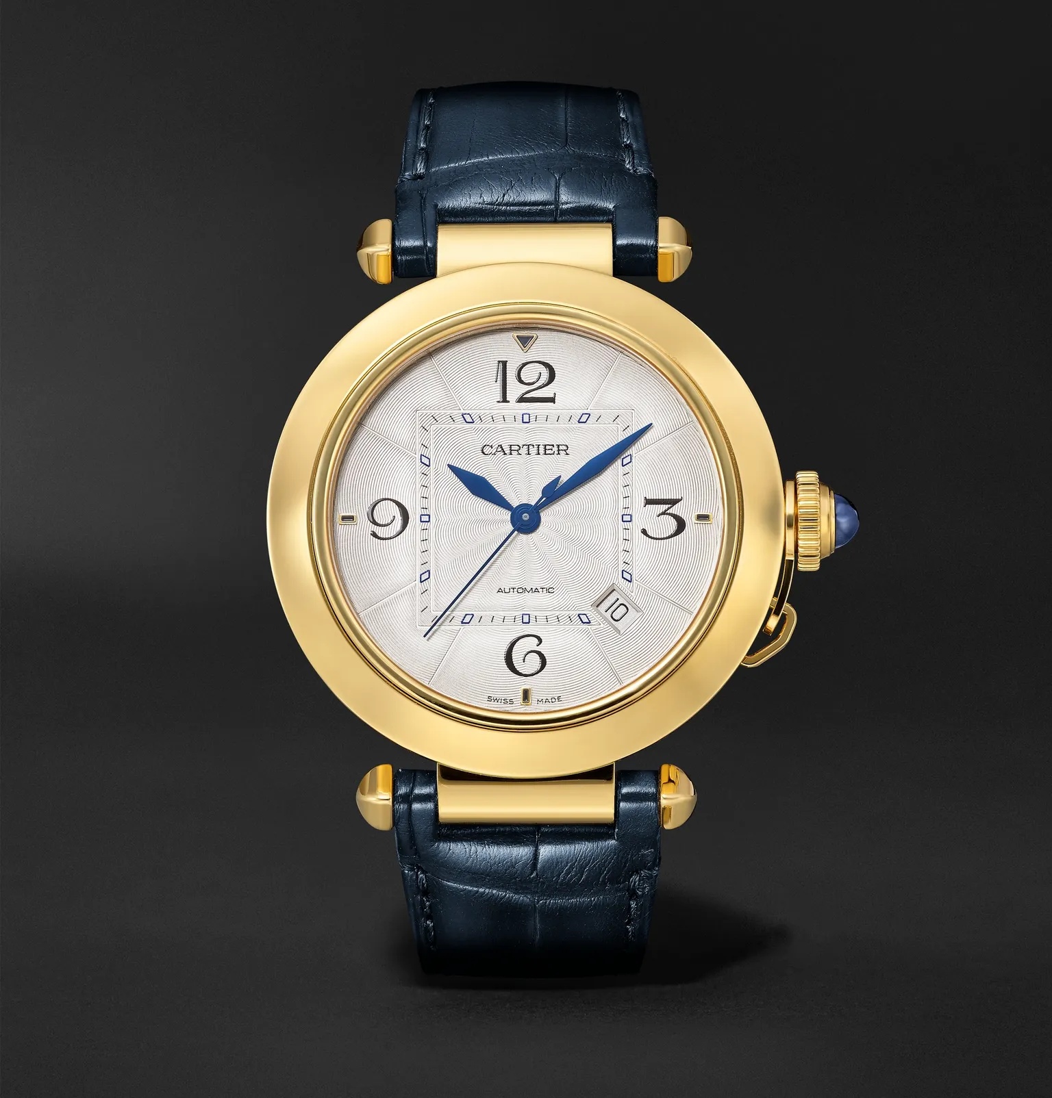 Pasha de Cartier Automatic 41mm 18-Karat Gold and Alligator Watch, Ref. No. WGPA0007 - 9