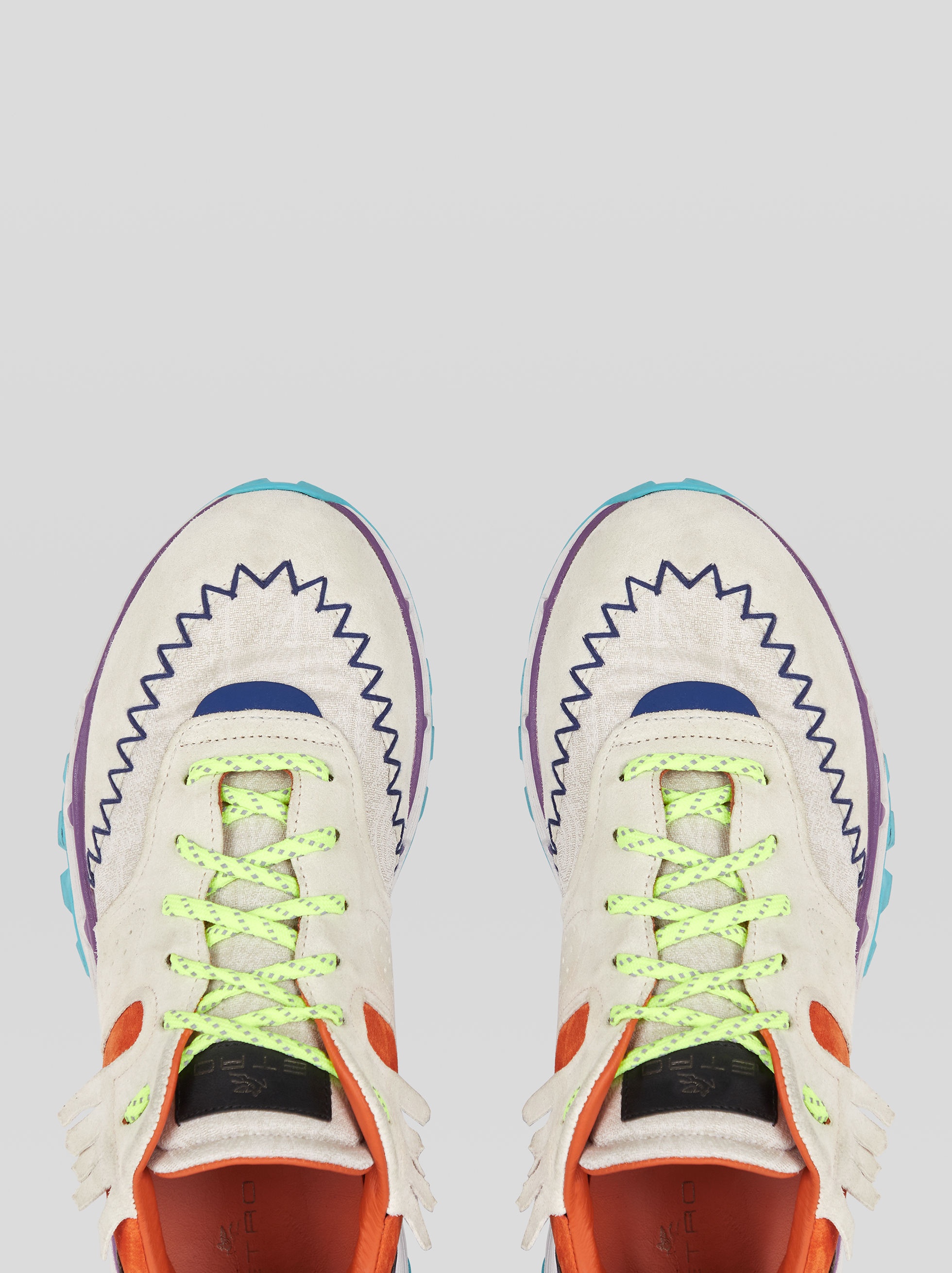 EARTHBEAT SNEAKERS IN LEATHER AND PAISLEY FABRIC - 2