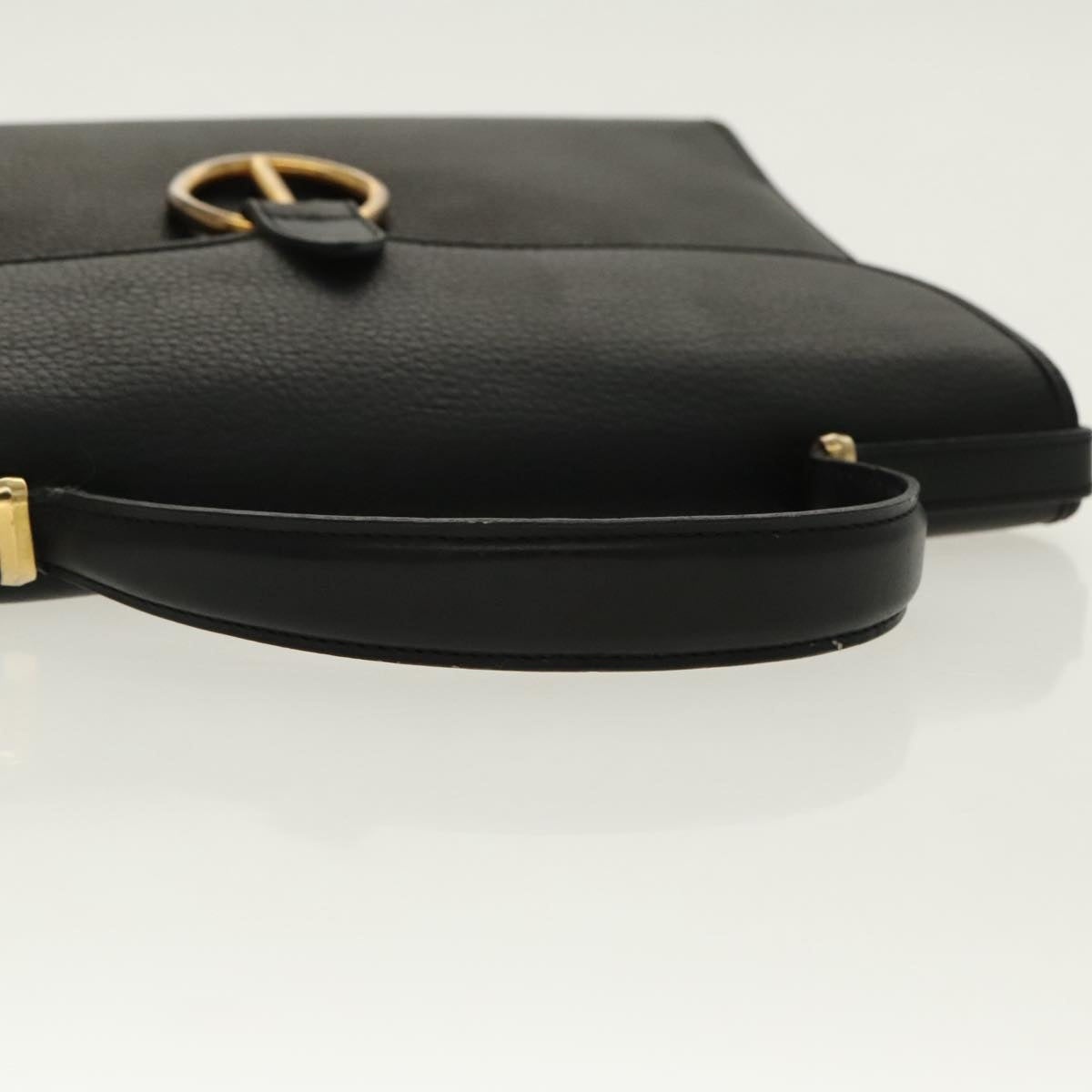 DIOR Hand Bag Leather Black Gold - 7