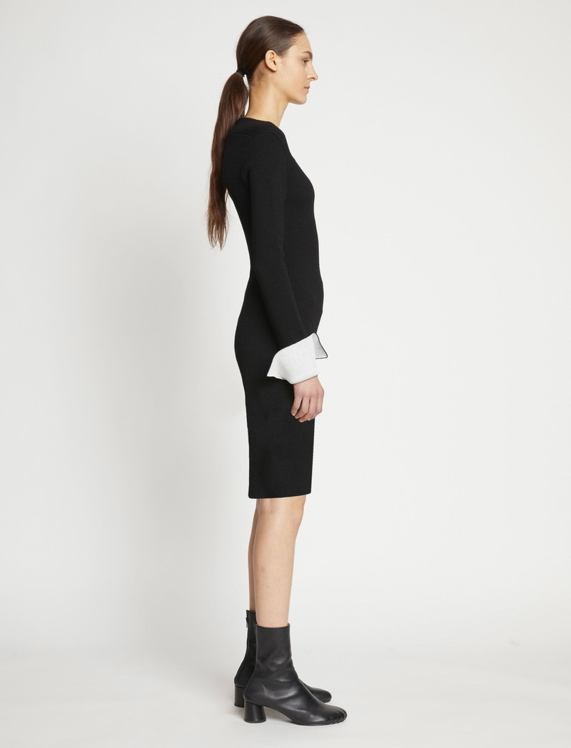 Textured Viscose Knit Sweater Dress 3