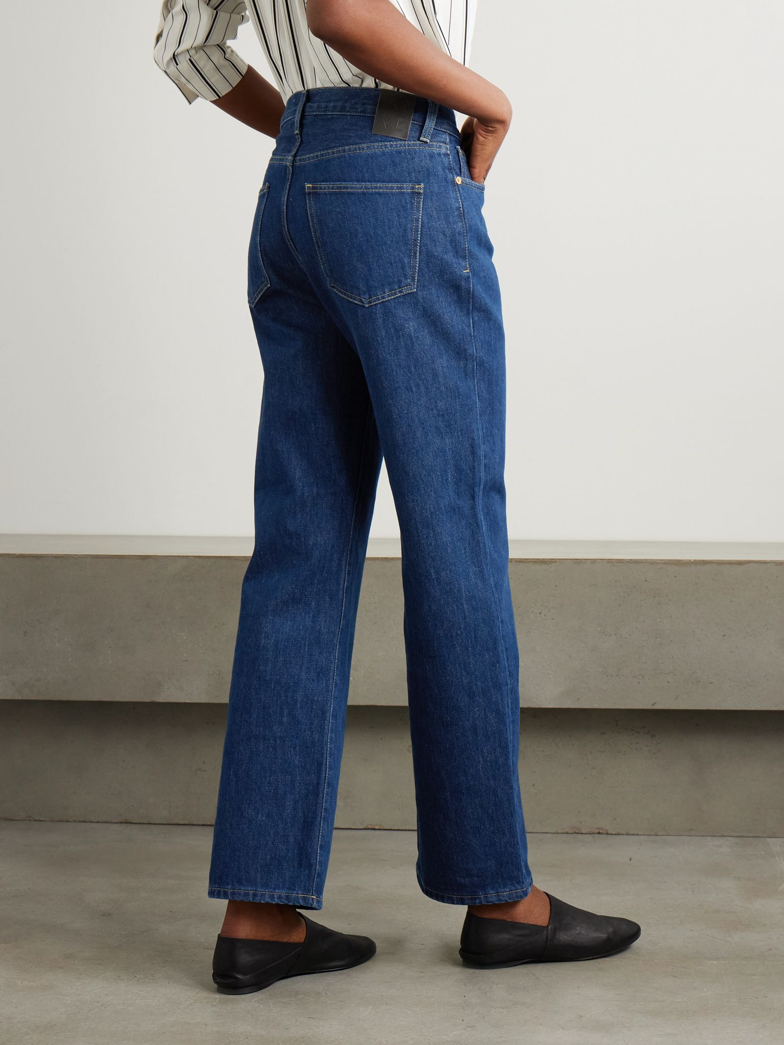 Sade high-rise straight-leg recycled jeans Indigo - 4