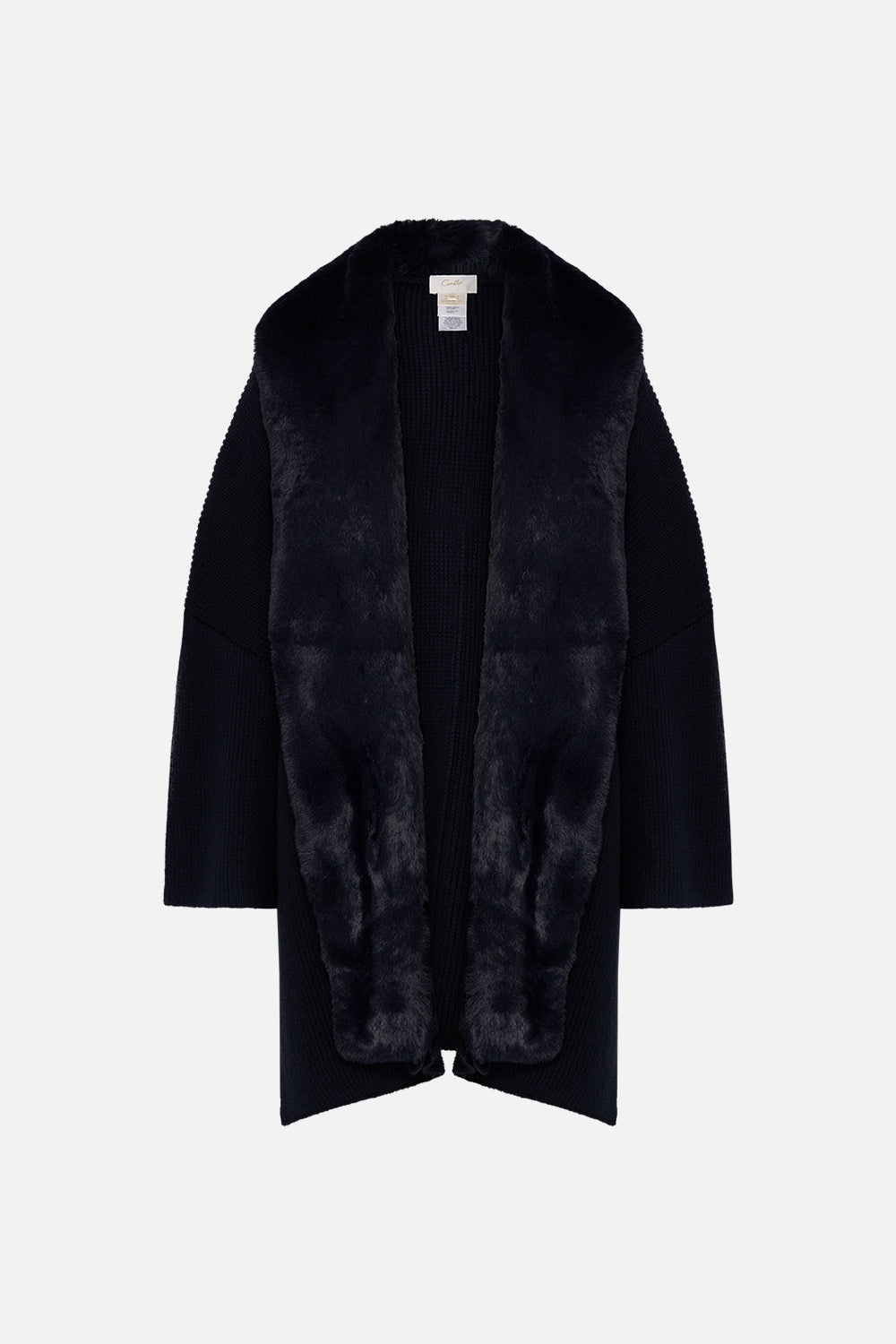 KNIT RELAXED LAYER WITH FAUX FUR - 1