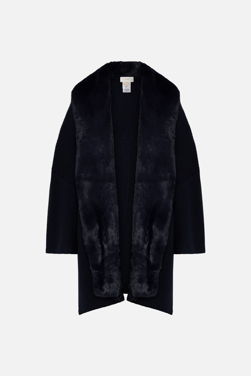 KNIT RELAXED LAYER WITH FAUX FUR 1