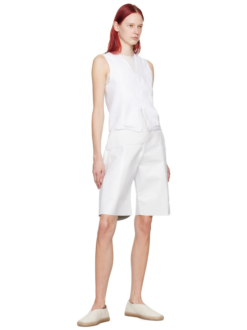 GABRIELA COLL GARMENTS White No.277 Leather Shorts outlook