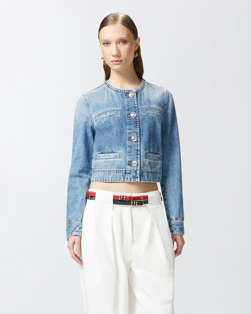 PINKO SHORT DENIM JACKET WITH POCKETS AND BUTTONS outlook