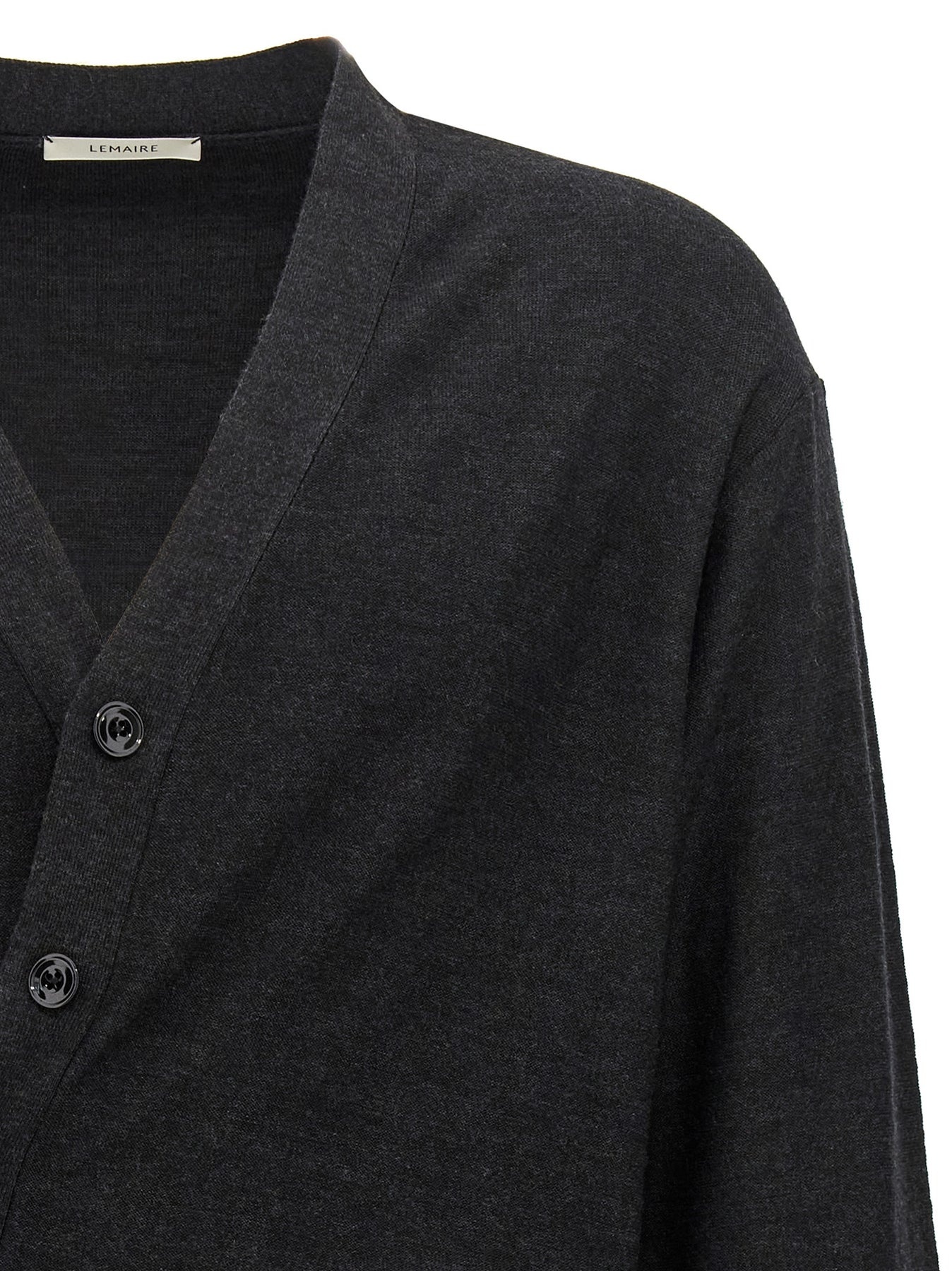 LEMAIREダークグレー ツイストカーディガン LEMAIRE: Gray Relaxed Twisted Cardigan | SSENSE