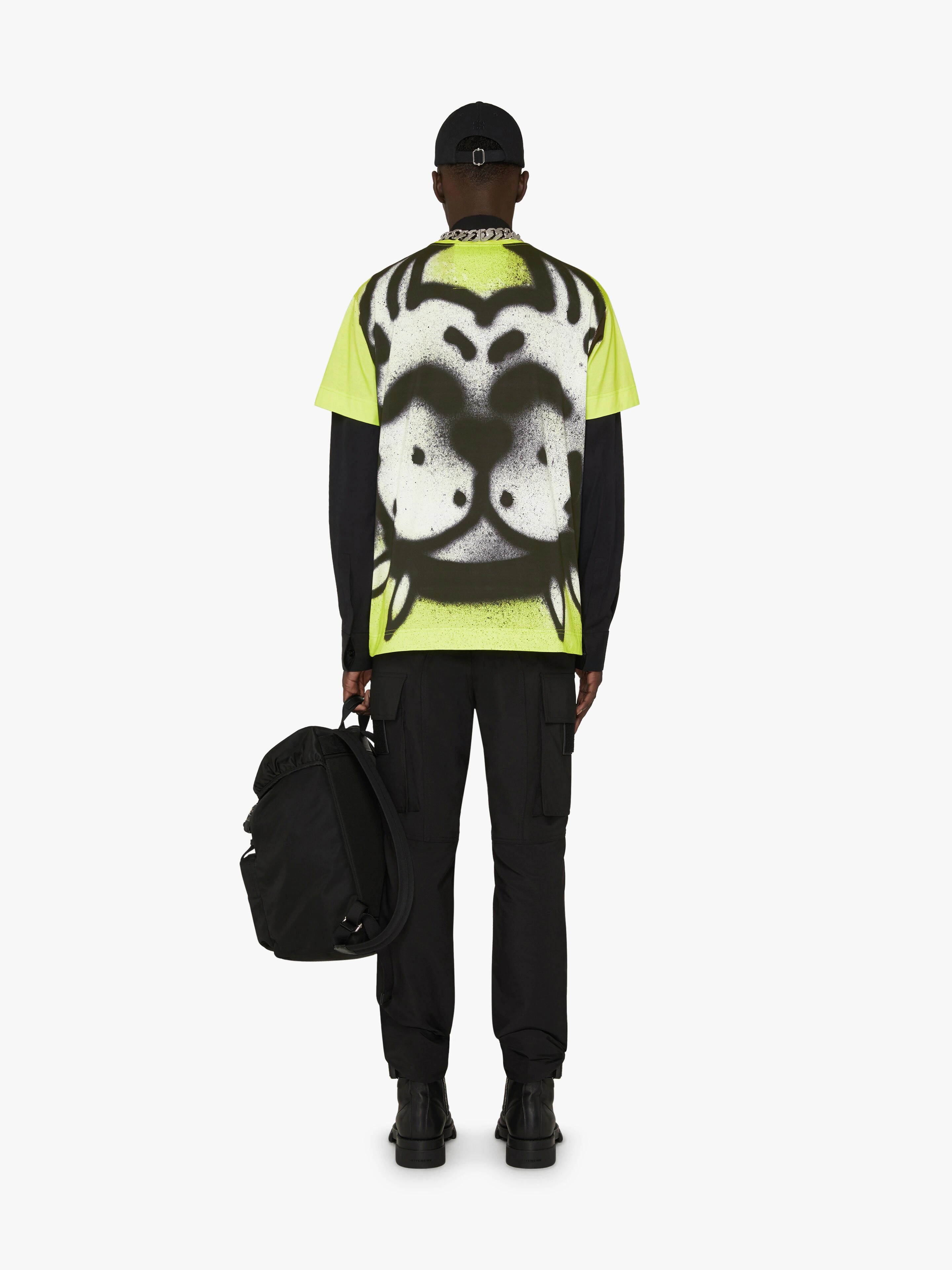OVERSIZED T-SHIRT WITH TAG EFFECT PRINTS - 4