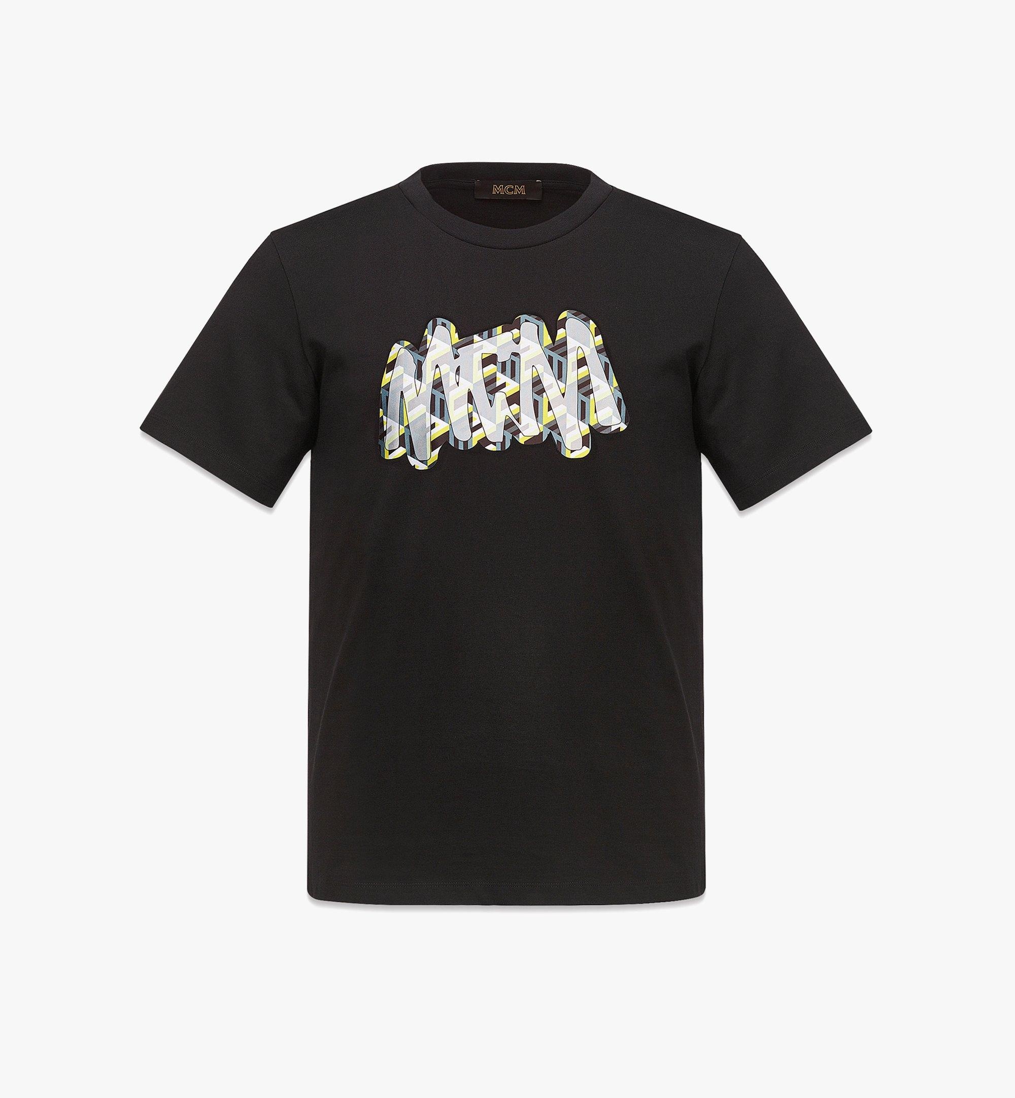 Men’s MCM Sommer Cubic Logo Print T-Shirt in Organic Cotton - 1