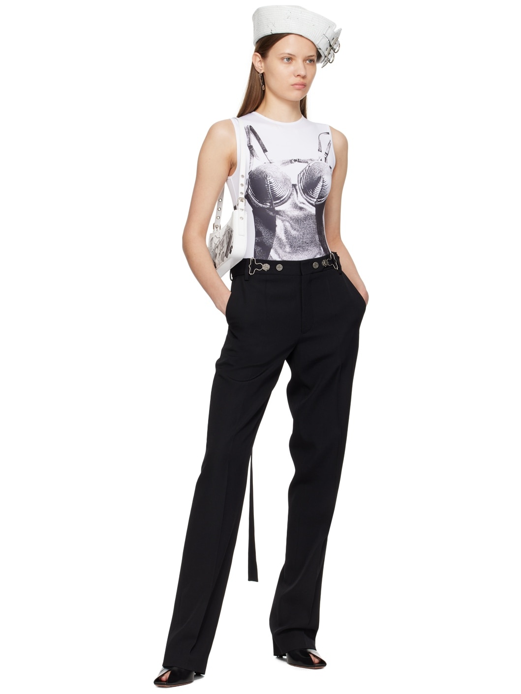 Black Overall Buckle Trousers - 4