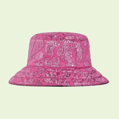 GUCCI GG lamé jacquard reversible bucket hat outlook