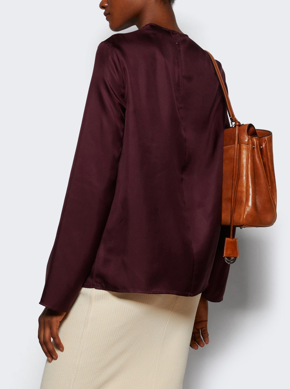 Azae Draped Blouse Prune - 4