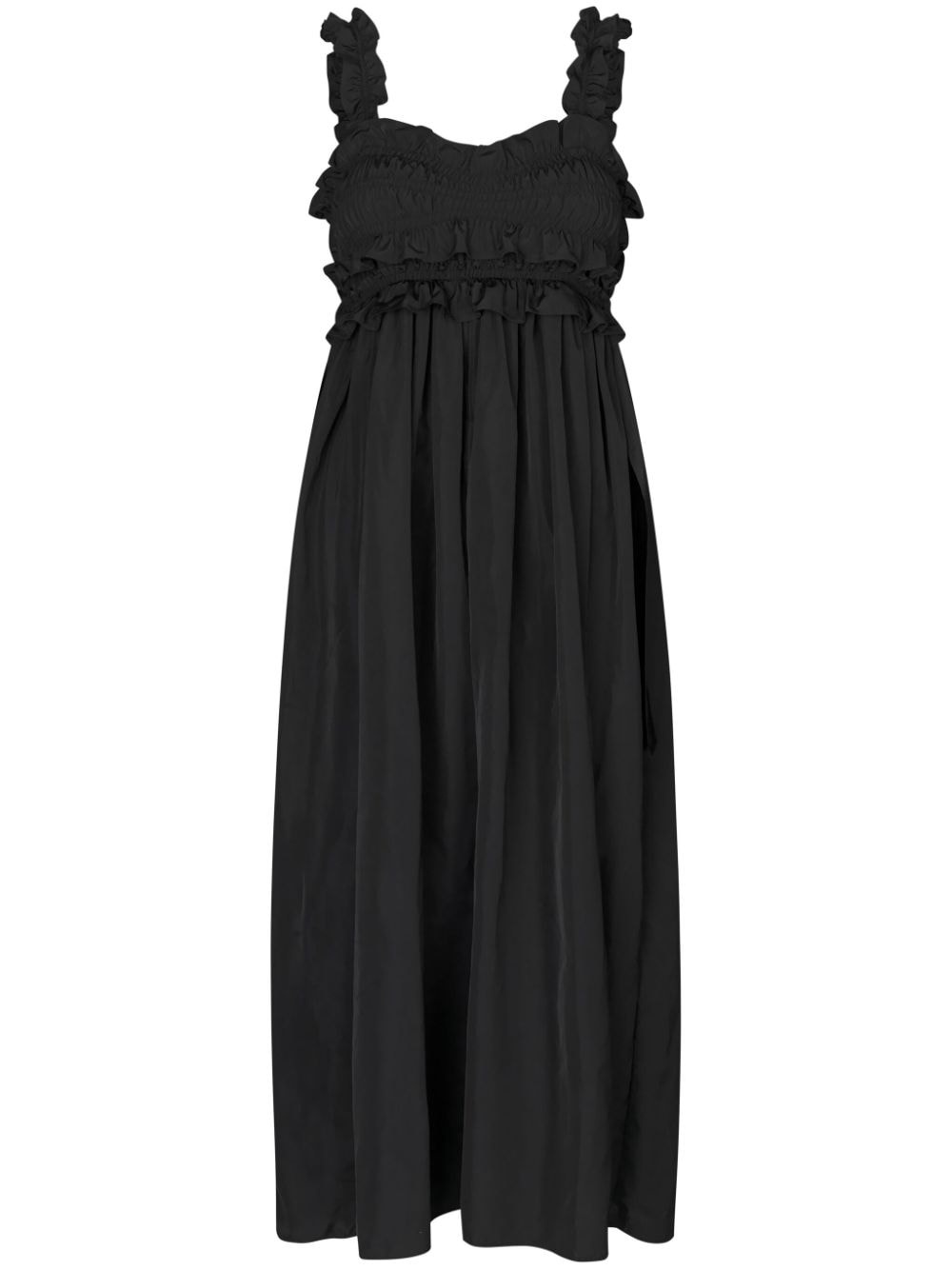 Giovanna ruffled faille dress - 1