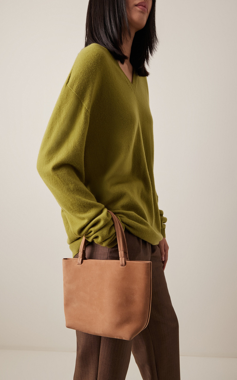 The Row Small Park Suede Tote Bag neutral outlook