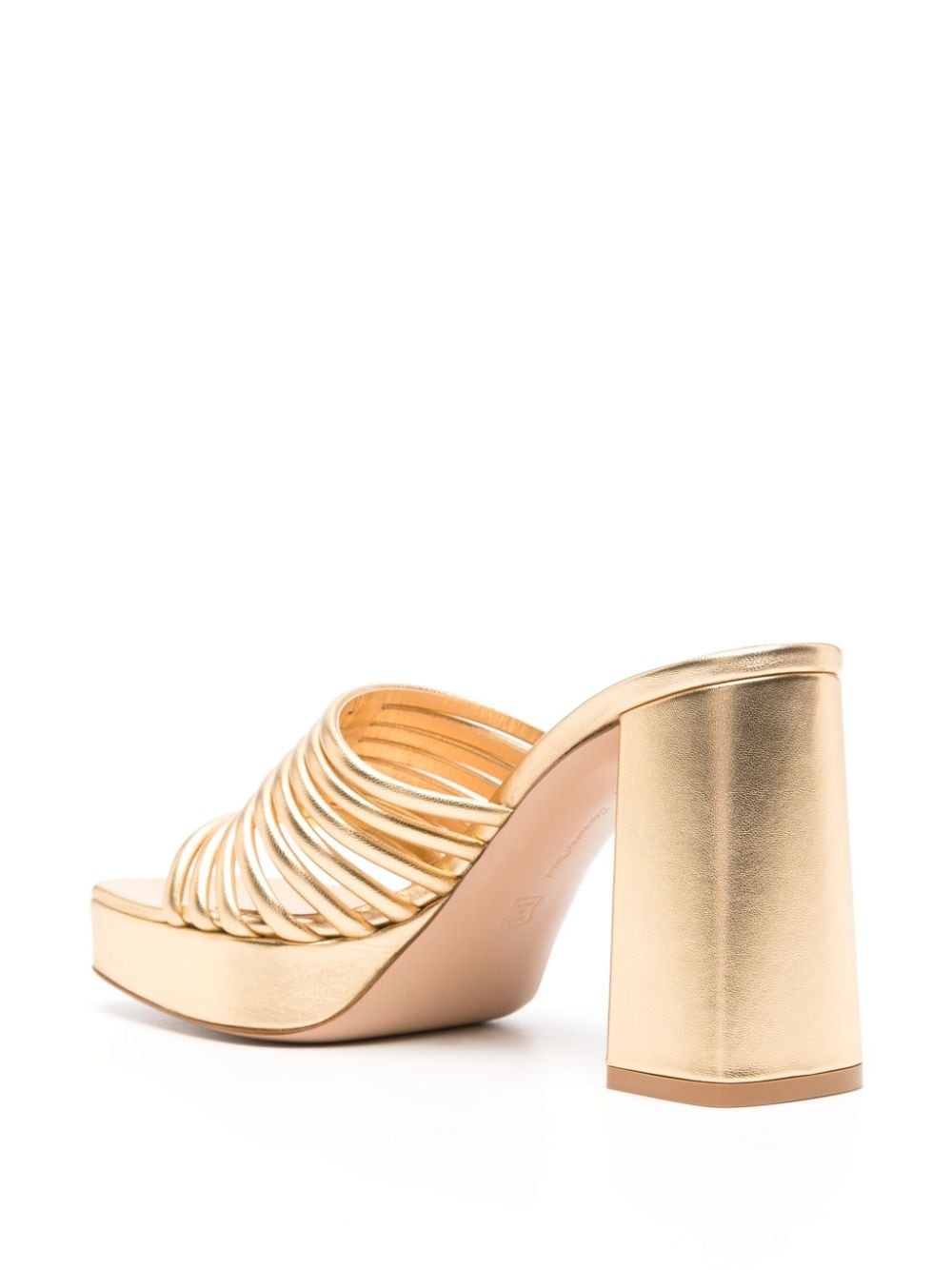 Lena 70mm metallic leather mules - 3