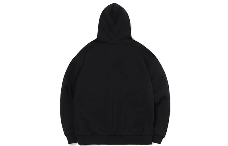 Li-Ning Li-Ning Sports Fashion Series Fleece Lined Stay Warm Loose Hoodie 'Black Red' AWDQD06-7 outlook