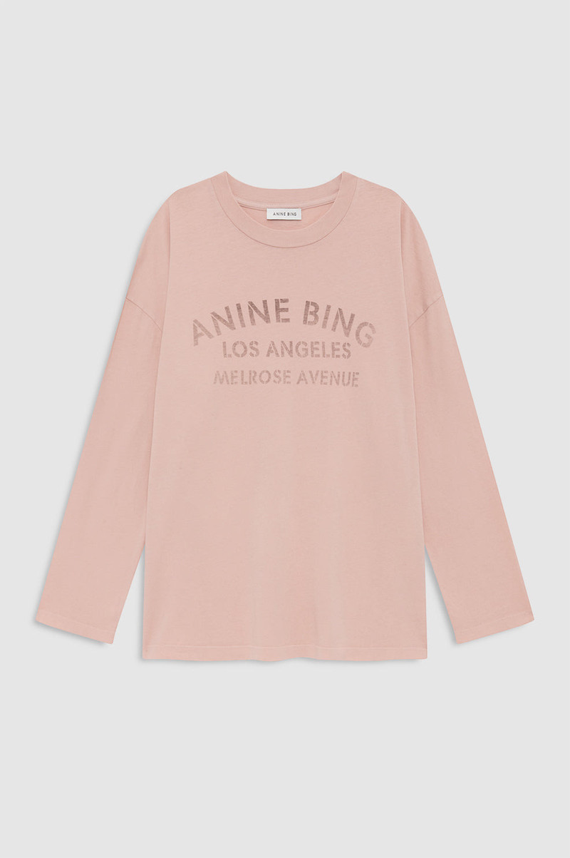 Ivan Long Sleeve Melrose Stencil - Washed Blushed - 1