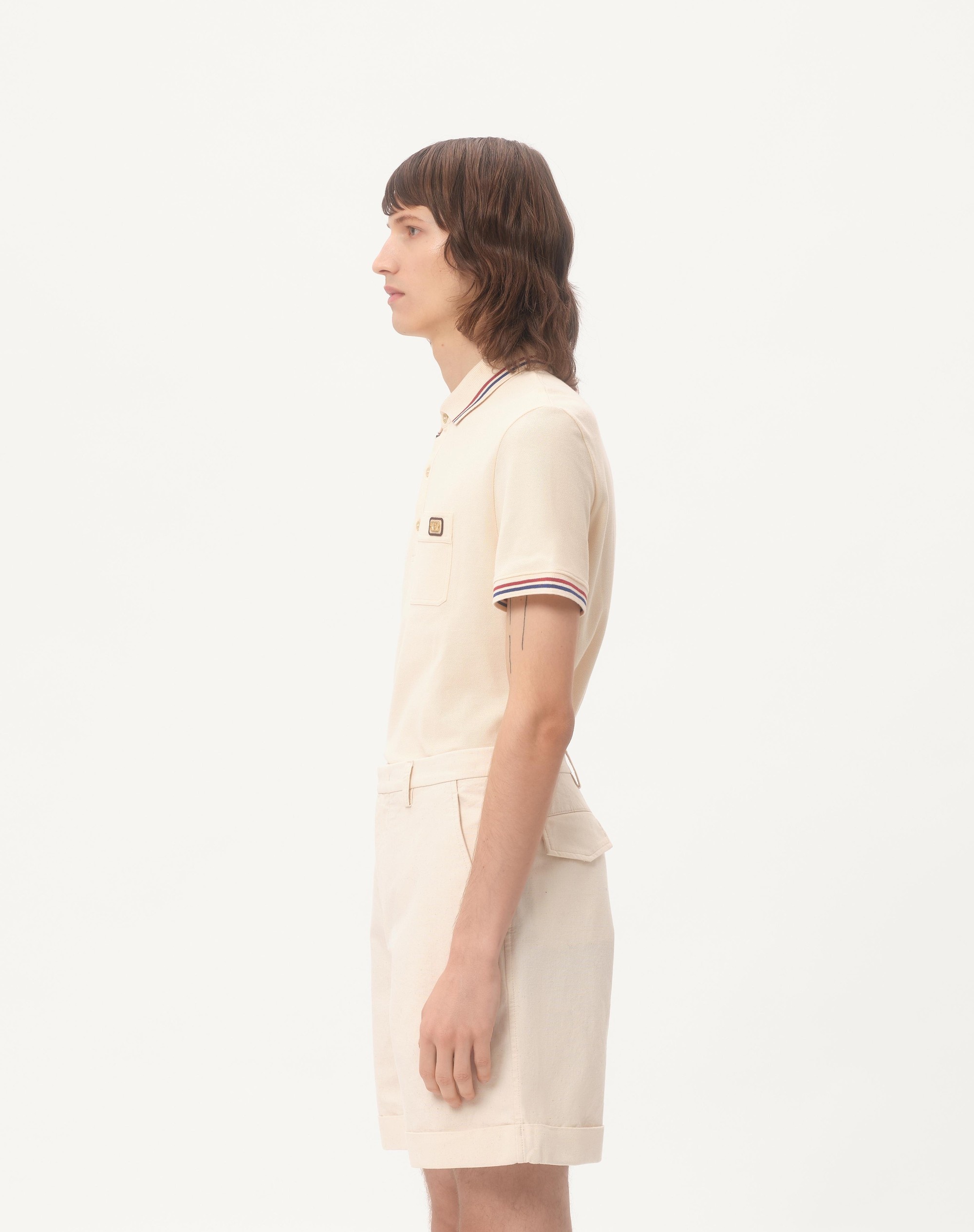 COTTON PIQUÉ POLO SHIRT WITH VLOGO PATCH - 7