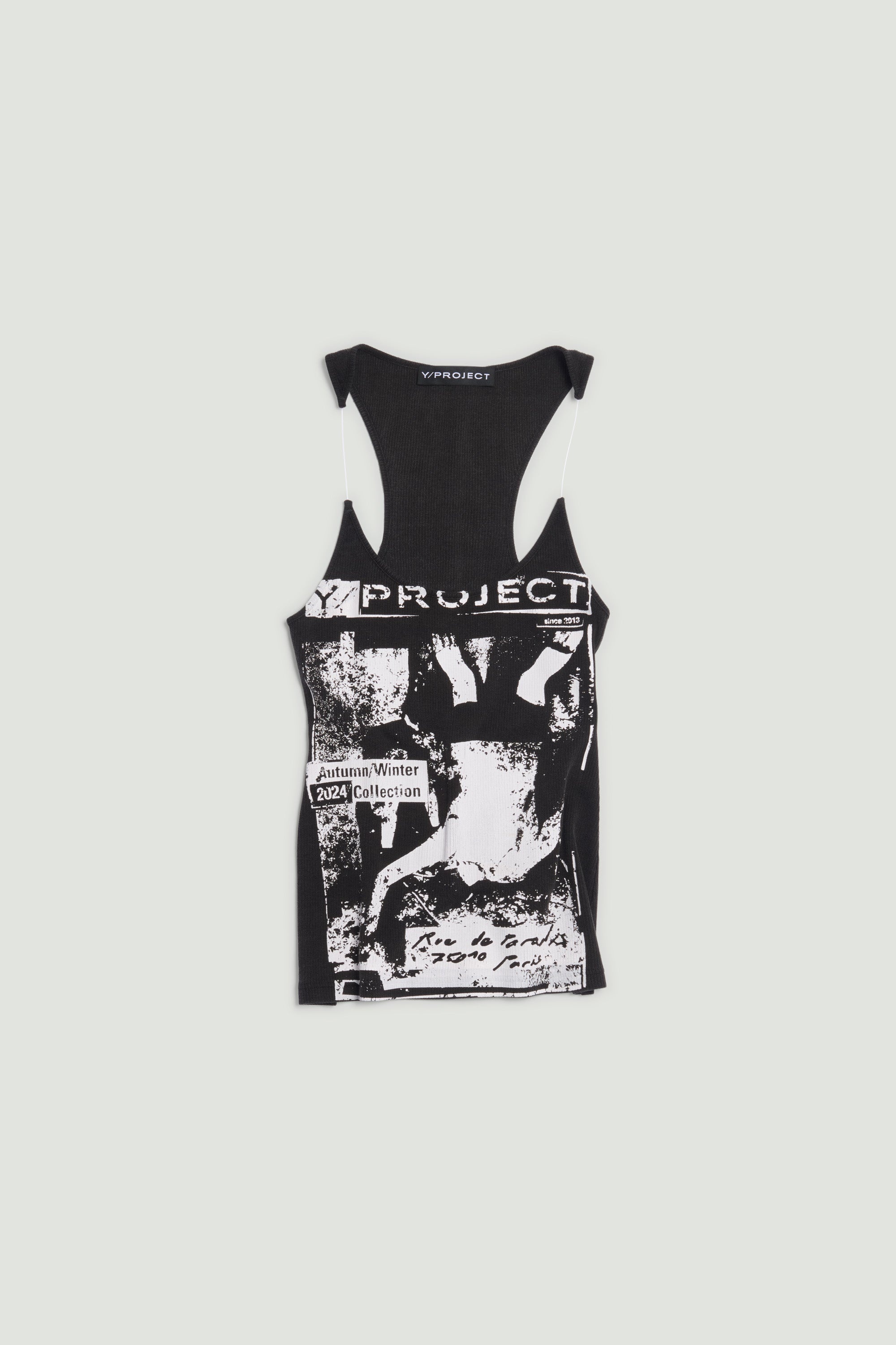 Rock Band Print Invisible Strap Tank Top - 1