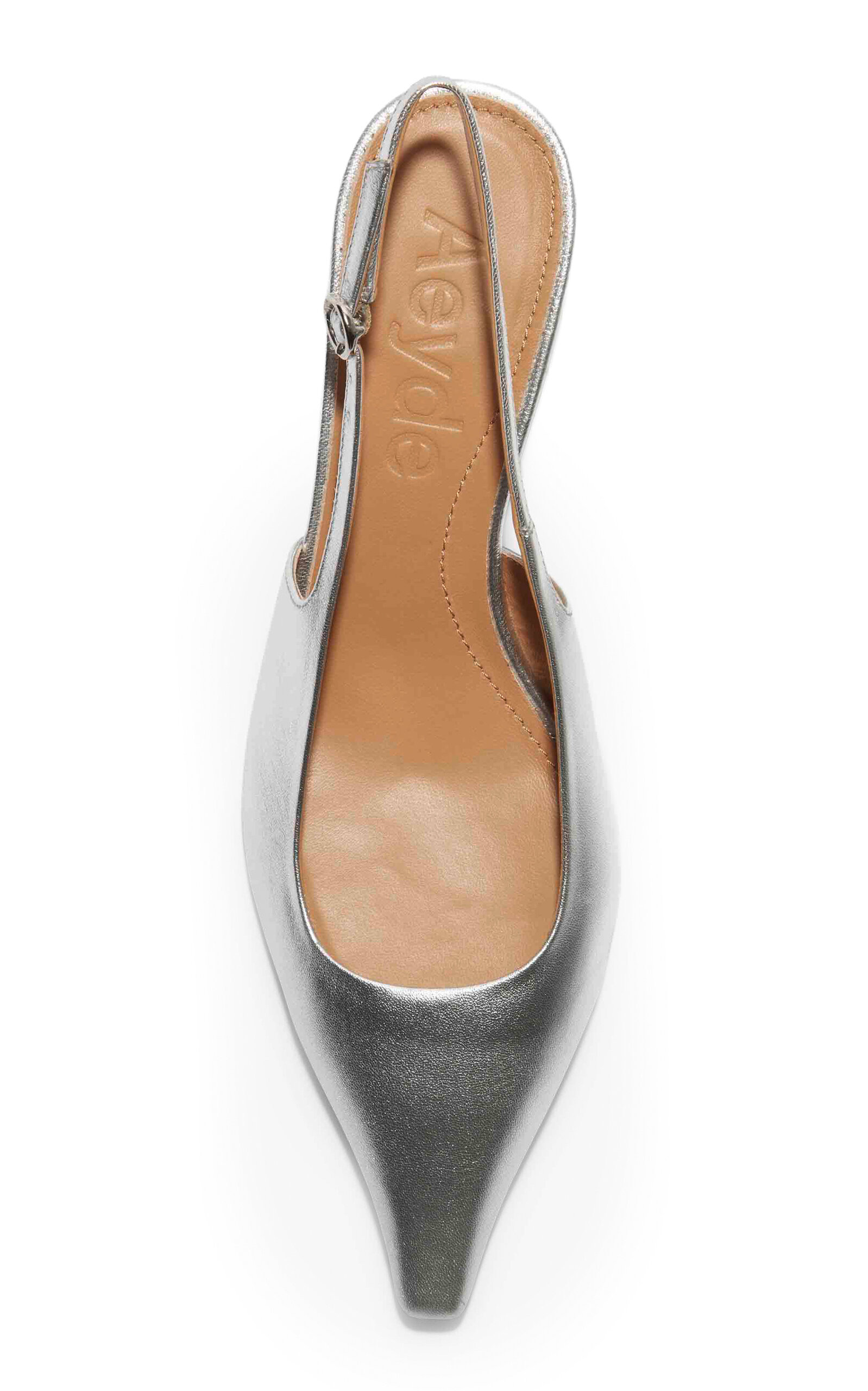 Catrina Metallic Leather Slingback Pumps silver - 4