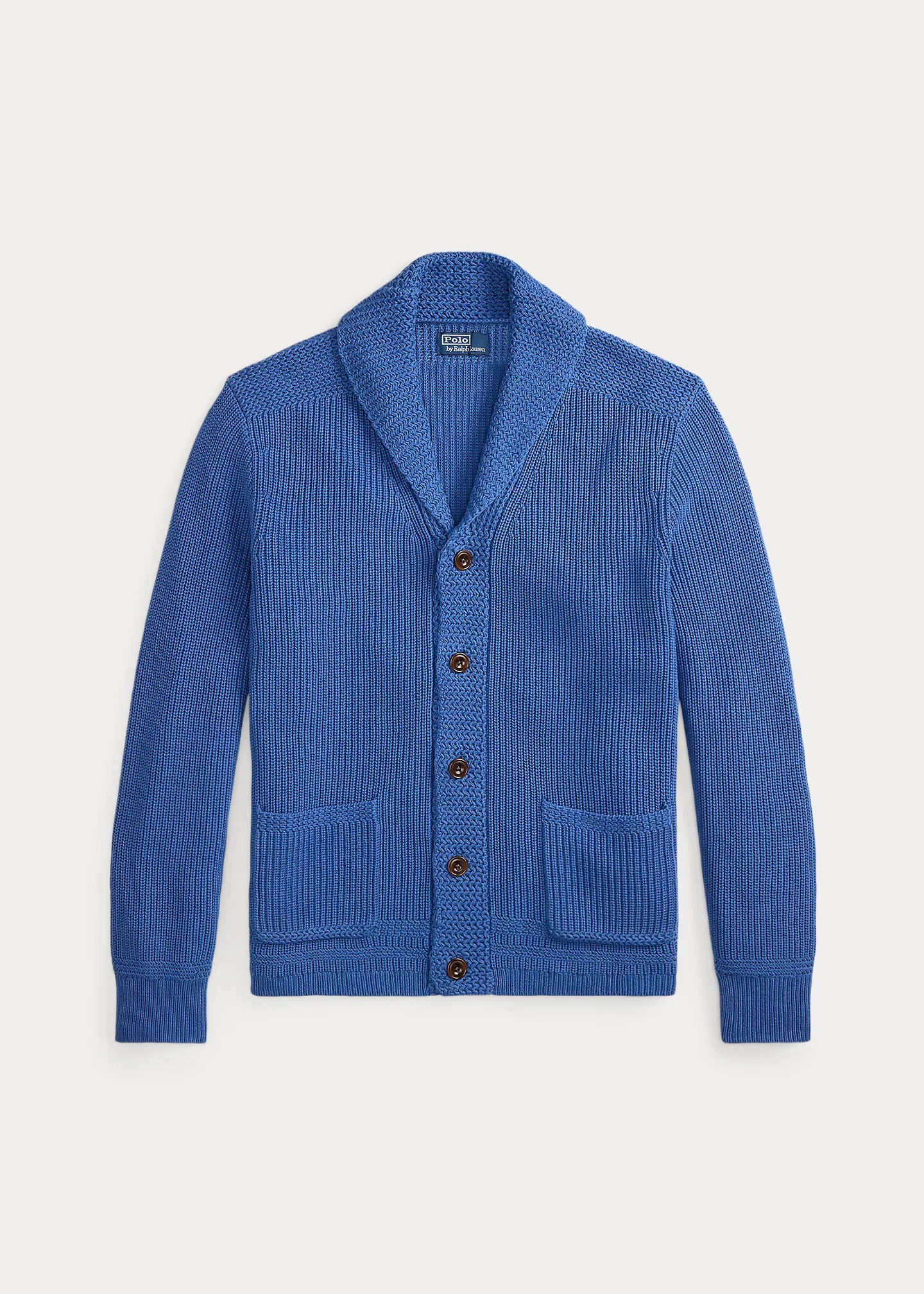 Cotton Shawl-Collar Cardigan - 1