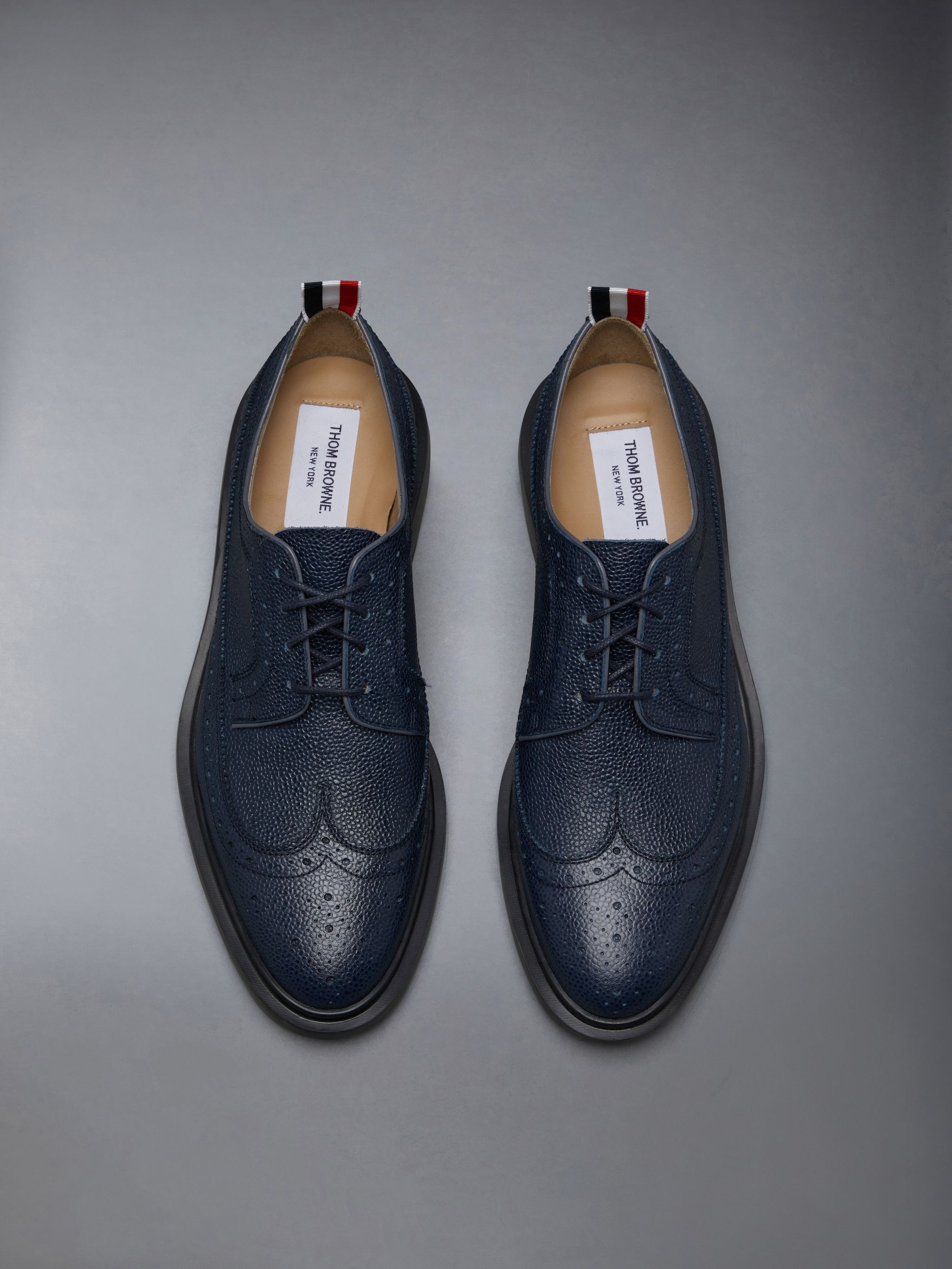 Pebble Grain Leather Longwing Brogue - 5