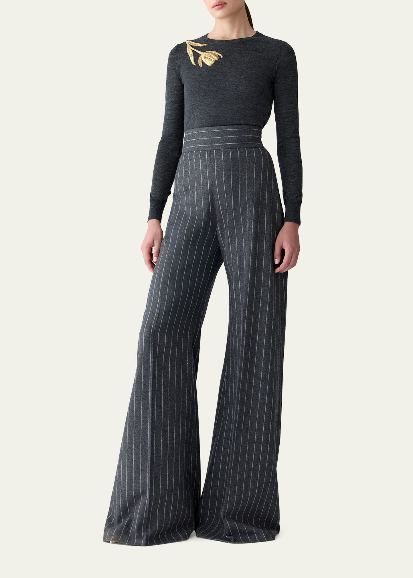 Tulip Embellished Wool-Silk Sweater - 2